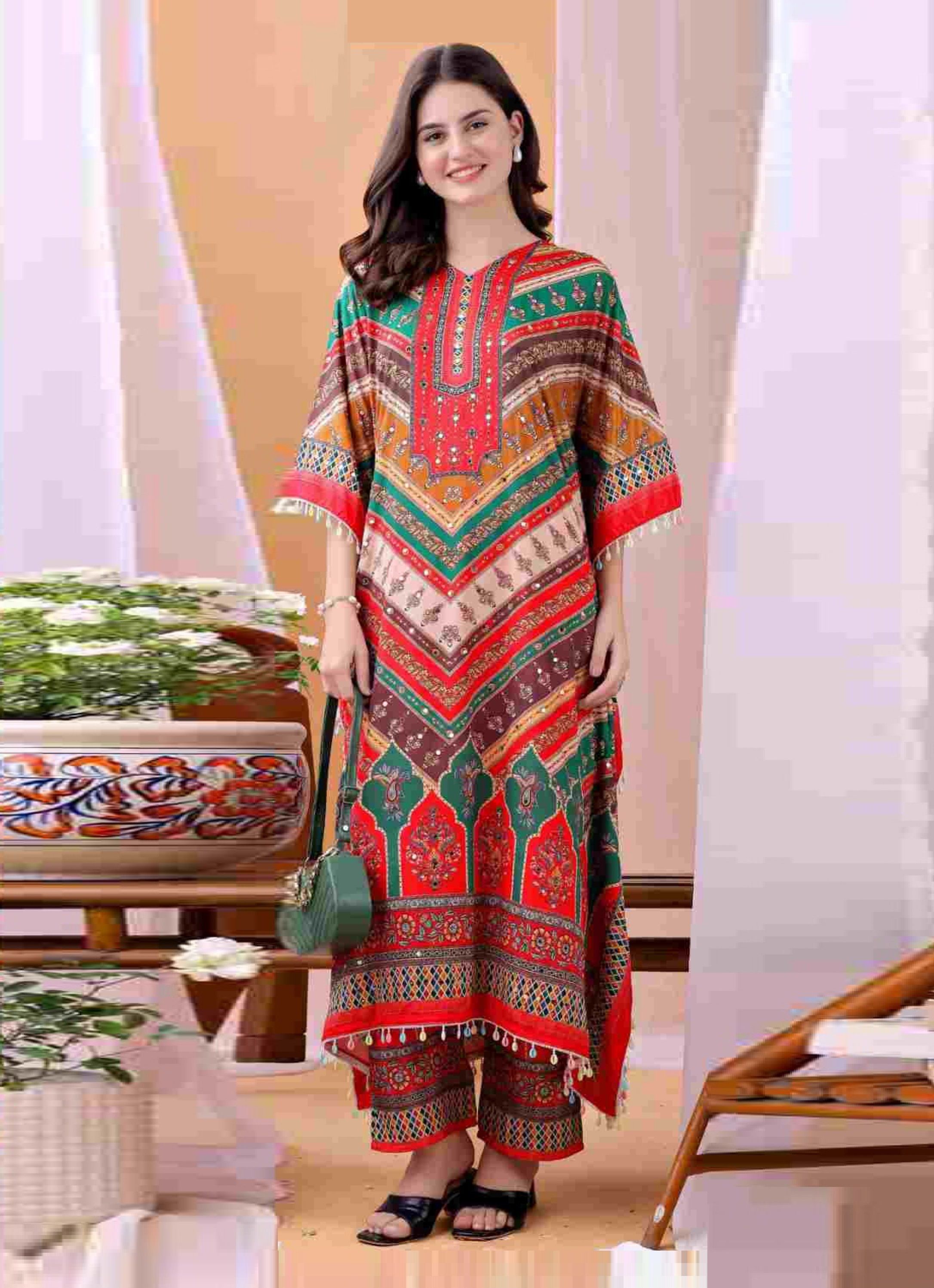 KAFTAN CO-ORD SET 1 - Catalog # 57860 (Set of 8 Tops With Bottoms) by Brand STROLLAY ® KAFTAN CO-ORD SET 1 - Catalog # 57860 (Set of 8 Tops With Bottoms) by Brand STROLLAY ®