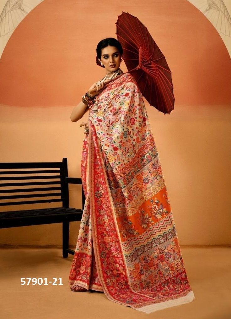 CHINAR PASHMMINA 1 - Catalog # 57901 (Set of 6 Sarees) by Brand SOSY BY RAJTEX FABRICS CHINAR PASHMMINA 1 - Catalog # 57901 (Set of 6 Sarees) by Brand SOSY BY RAJTEX FABRICS