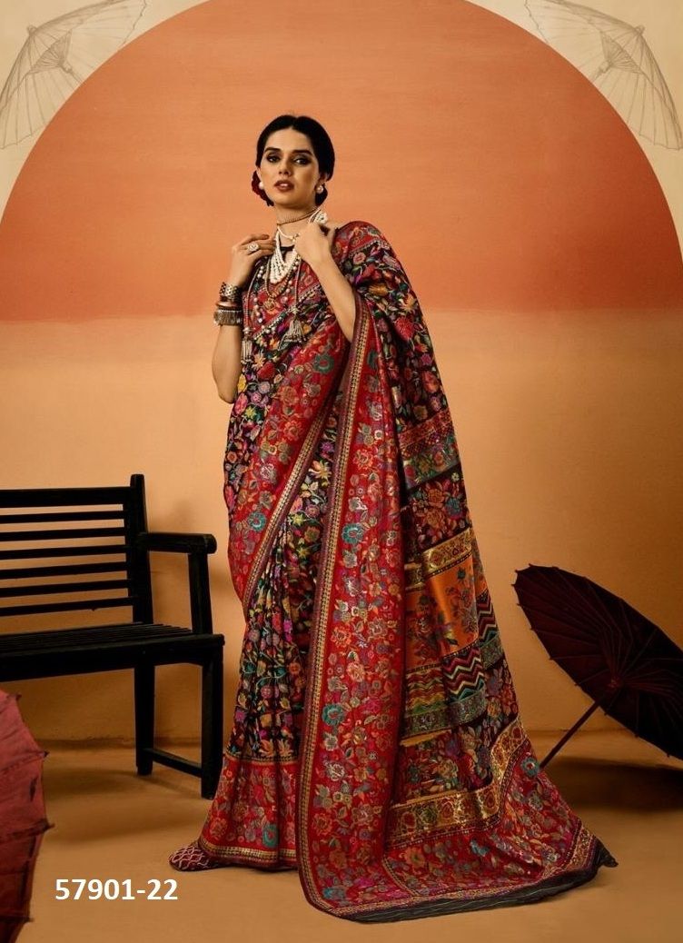 CHINAR PASHMMINA 1 - Catalog # 57901 (Set of 6 Sarees) by Brand SOSY BY RAJTEX FABRICS CHINAR PASHMMINA 1 - Catalog # 57901 (Set of 6 Sarees) by Brand SOSY BY RAJTEX FABRICS