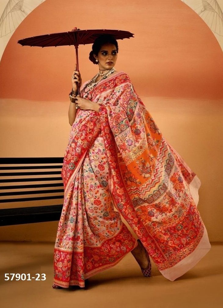 CHINAR PASHMMINA 1 - Catalog # 57901 (Set of 6 Sarees) by Brand SOSY BY RAJTEX FABRICS CHINAR PASHMMINA 1 - Catalog # 57901 (Set of 6 Sarees) by Brand SOSY BY RAJTEX FABRICS