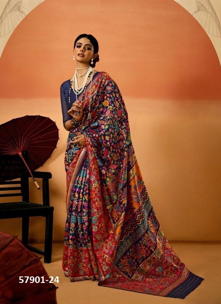CHINAR PASHMMINA 1 - Catalog # 57901 (Set of 6 Sarees) by Brand SOSY BY RAJTEX FABRICS CHINAR PASHMMINA 1 - Catalog # 57901 (Set of 6 Sarees) by Brand SOSY BY RAJTEX FABRICS
