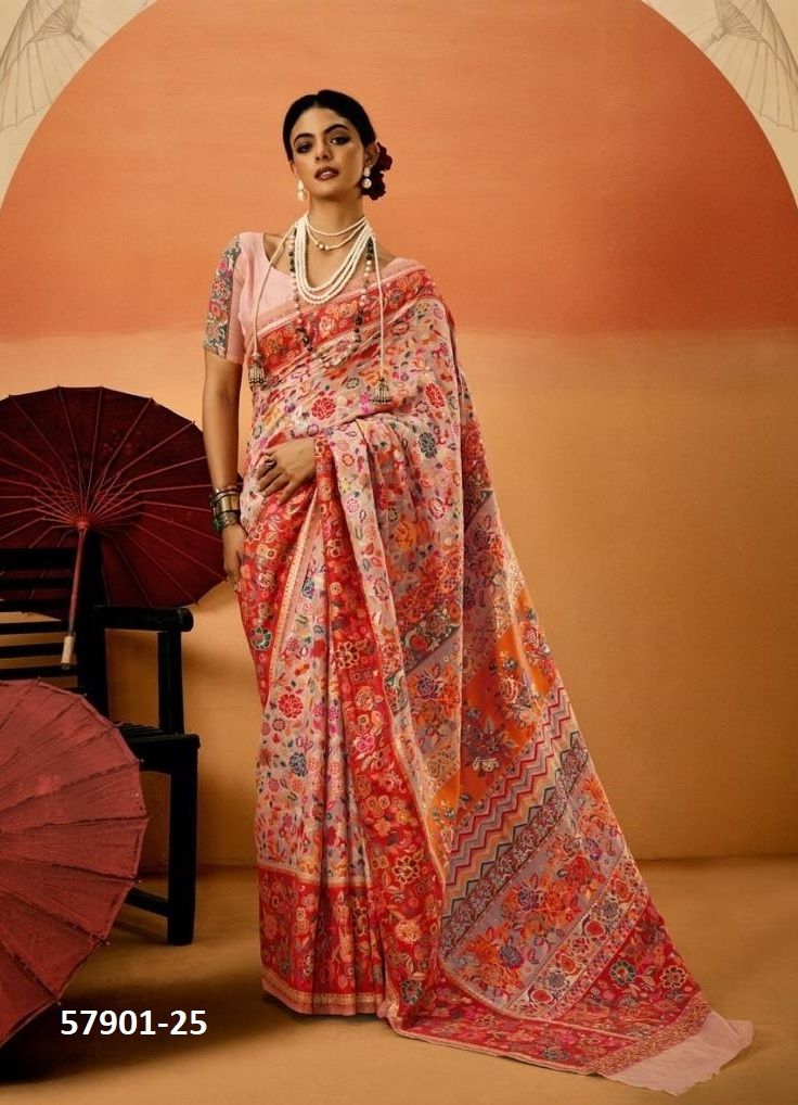CHINAR PASHMMINA 1 - Catalog # 57901 (Set of 6 Sarees) by Brand SOSY BY RAJTEX FABRICS CHINAR PASHMMINA 1 - Catalog # 57901 (Set of 6 Sarees) by Brand SOSY BY RAJTEX FABRICS
