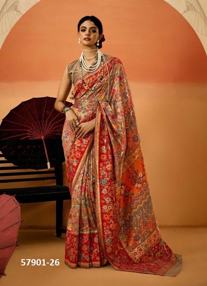 CHINAR PASHMMINA 1 - Catalog # 57901 (Set of 6 Sarees) by Brand SOSY BY RAJTEX FABRICS CHINAR PASHMMINA 1 - Catalog # 57901 (Set of 6 Sarees) by Brand SOSY BY RAJTEX FABRICS