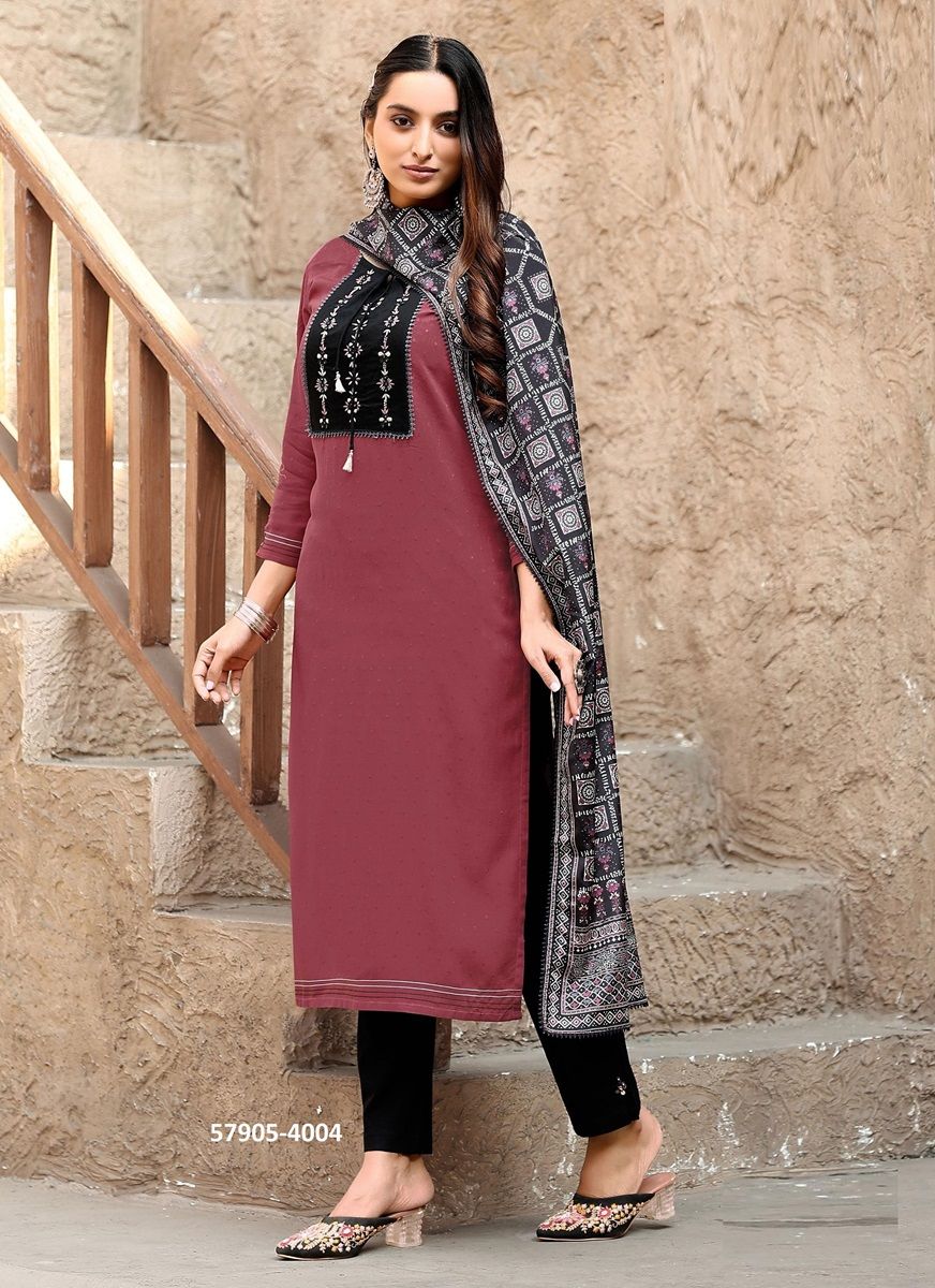 CHAND - Catalog # 57905 (Set of 6 Readymade Salwar Suits) by Brand MITTOO CHAND - Catalog # 57905 (Set of 6 Readymade Salwar Suits) by Brand MITTOO