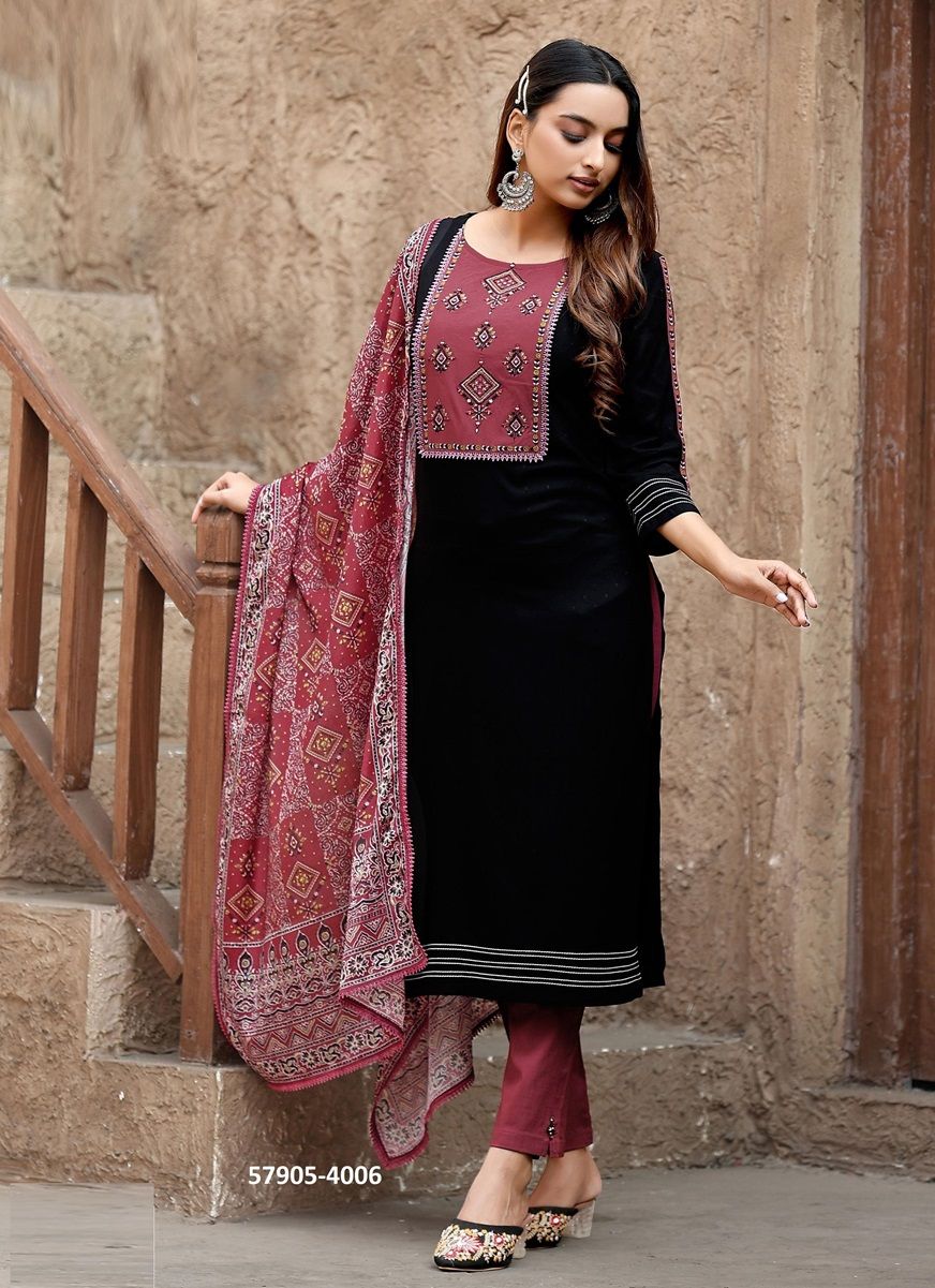 CHAND - Catalog # 57905 (Set of 6 Readymade Salwar Suits) by Brand MITTOO CHAND - Catalog # 57905 (Set of 6 Readymade Salwar Suits) by Brand MITTOO