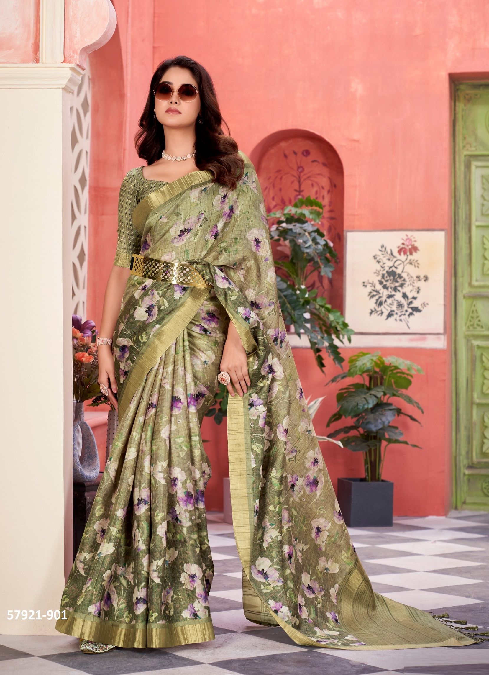 AMIRAH - Catalog # 57921 (Set of 10 Sarees) by Brand SASURAL AMIRAH - Catalog # 57921 (Set of 10 Sarees) by Brand SASURAL