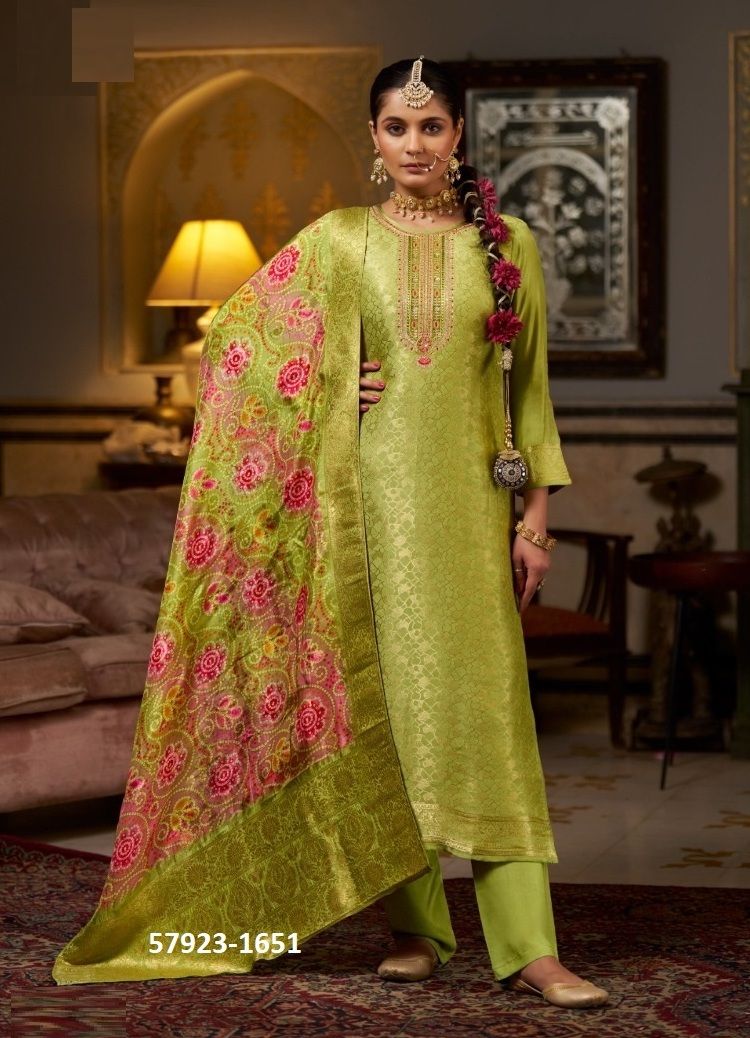 JELANI - Catalog # 57923 (Set of 4 Semi-Stitched / Un-Stitched Suits) by Brand FOUR DOTS JELANI - Catalog # 57923 (Set of 4 Semi-Stitched / Un-Stitched Suits) by Brand FOUR DOTS