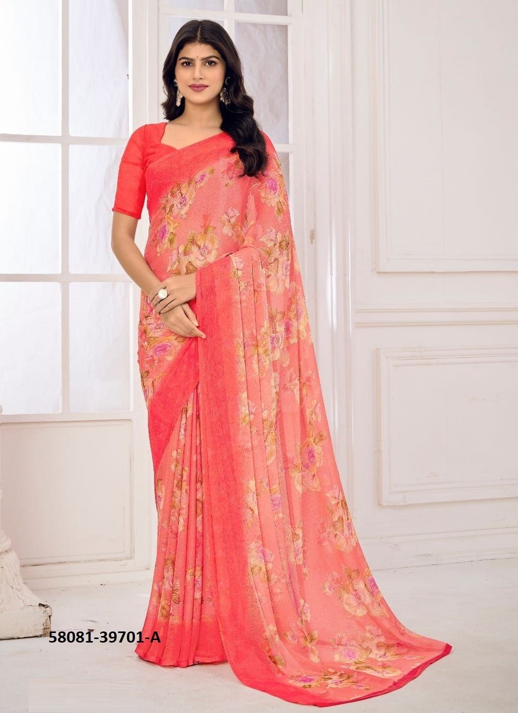 STAR CHIFFON 185 - Catalog # 58081 (Set of 12 Sarees) by Brand RUCHI SAREES STAR CHIFFON 185 - Catalog # 58081 (Set of 12 Sarees) by Brand RUCHI SAREES