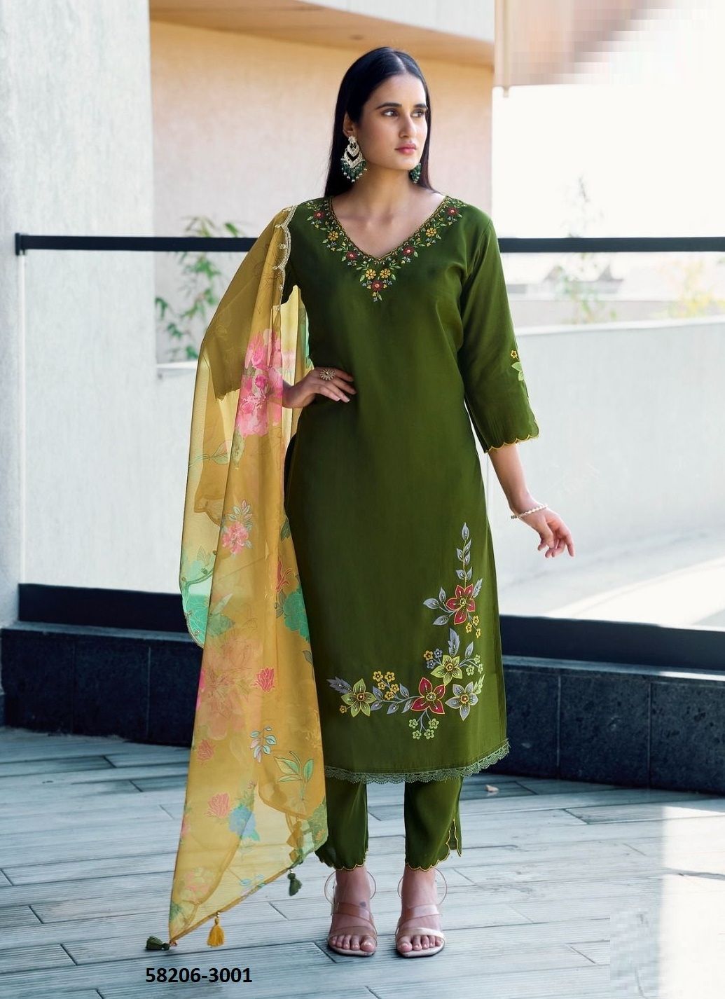 SHREELEKHA - Catalog # 58206 (Set of 4 Readymade Salwar Suits) by Brand MITTOO SHREELEKHA - Catalog # 58206 (Set of 4 Readymade Salwar Suits) by Brand MITTOO