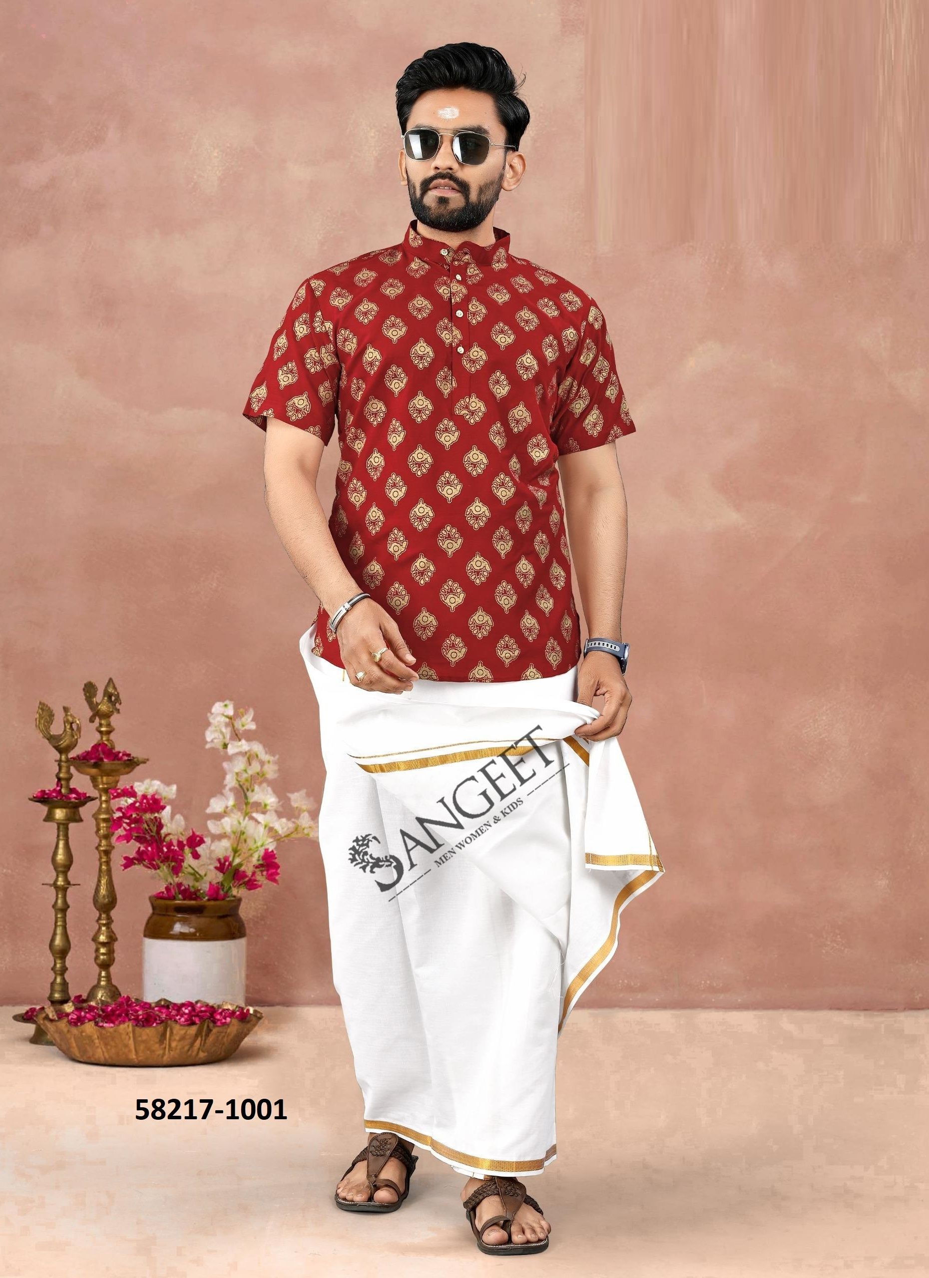 LUNGI STYLE 18 - Catalog # 58217 (Set of 8 Men's Ethnic Wear) by Brand SANGEET LUNGI STYLE 18 - Catalog # 58217 (Set of 8 Men's Ethnic Wear) by Brand SANGEET