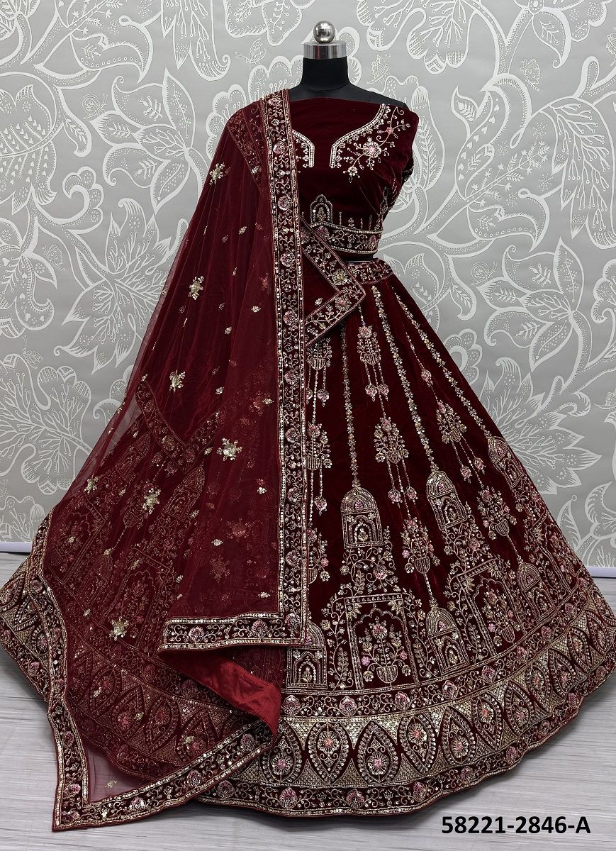 SERIES 2846-2855 - Catalog # 58221 (Set of 11 Semi-Stitched Lehengas) by Brand STROLLAY ® SERIES 2846-2855 - Catalog # 58221 (Set of 11 Semi-Stitched Lehengas) by Brand STROLLAY ®