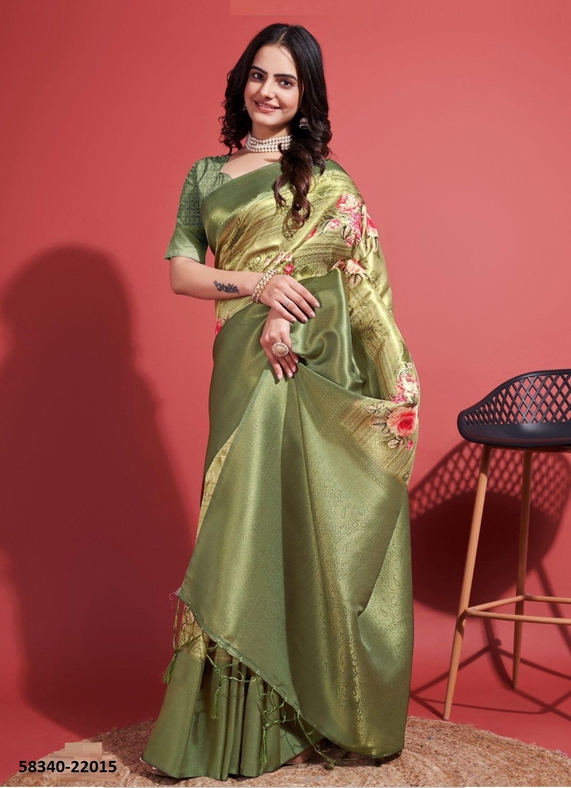 DIONNE 3 - Catalog # 58340 (Set of 5 Sarees) by Brand STROLLAY ® DIONNE 3 - Catalog # 58340 (Set of 5 Sarees) by Brand STROLLAY ®