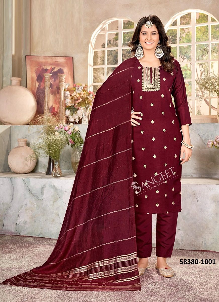 SHAKTI 2 - Catalog # 58380 (Set of 6 Readymade Salwar Suits) by Brand SANGEET SHAKTI 2 - Catalog # 58380 (Set of 6 Readymade Salwar Suits) by Brand SANGEET