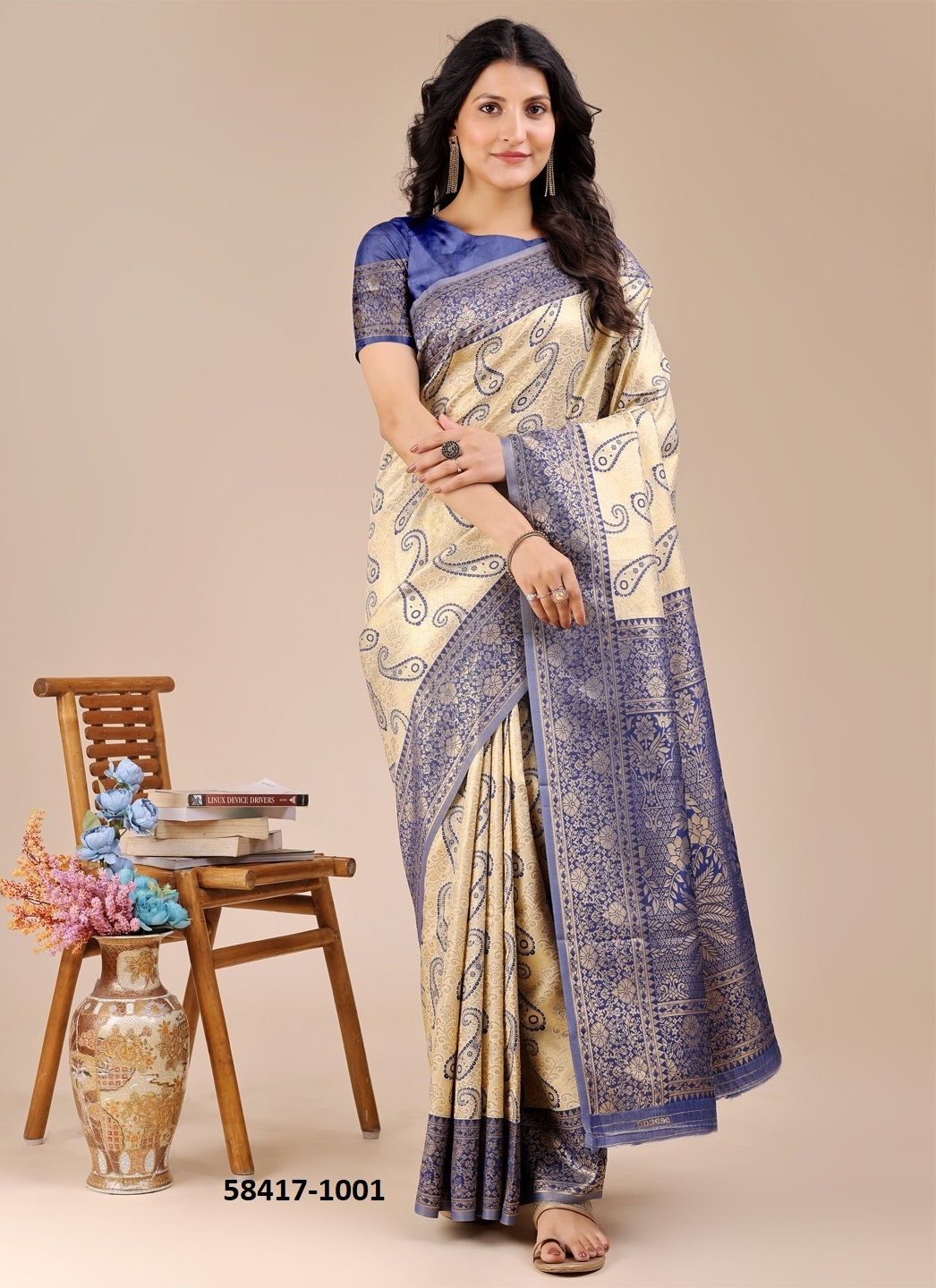 AURA SILK - Catalog # 58417 (Set of 6 Sarees) by Brand DESI MUSE AURA SILK - Catalog # 58417 (Set of 6 Sarees) by Brand DESI MUSE