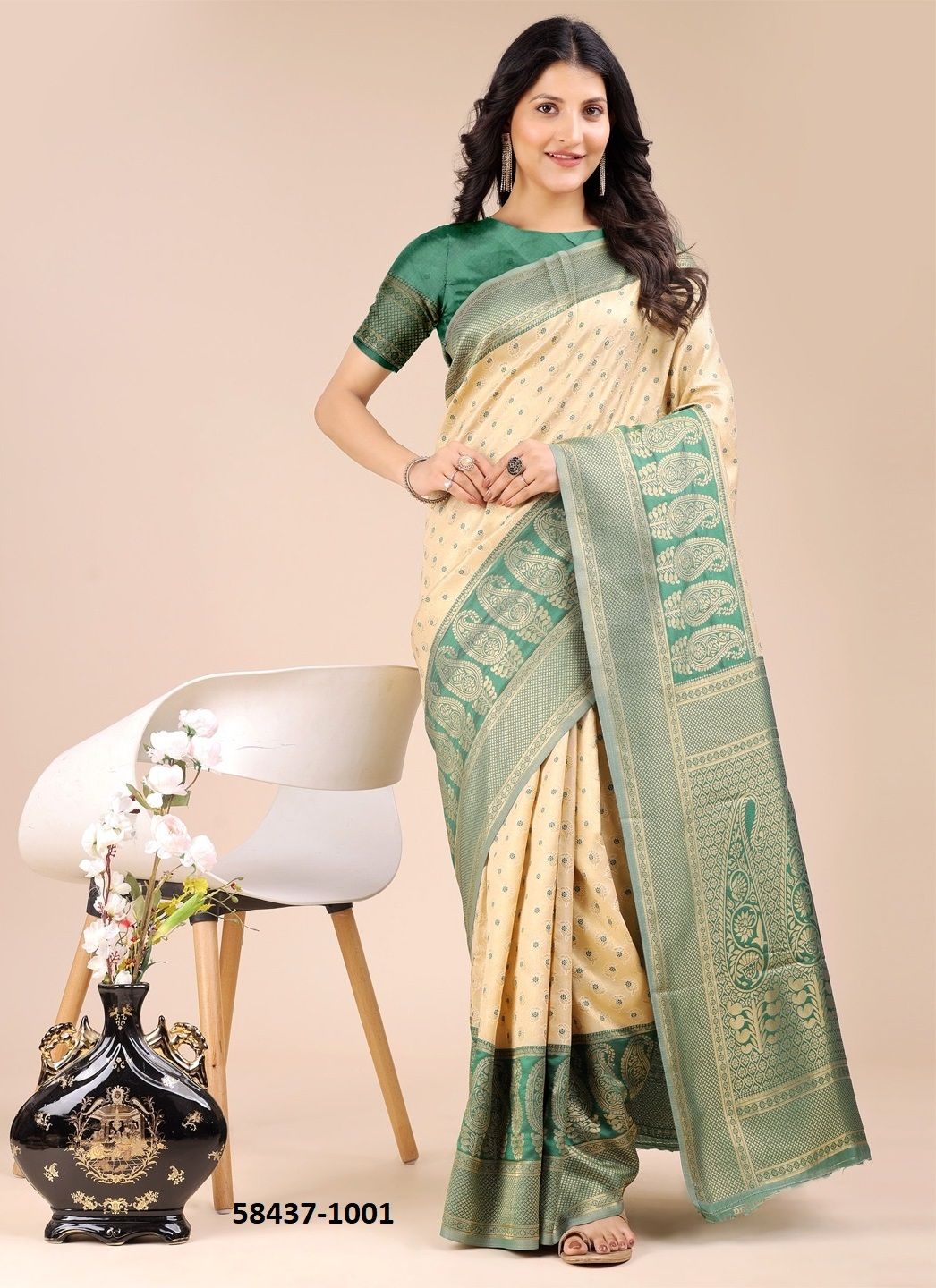 AURA SILK 2 - Catalog # 58437 (Set of 6 Sarees) by Brand DESI MUSE AURA SILK 2 - Catalog # 58437 (Set of 6 Sarees) by Brand DESI MUSE
