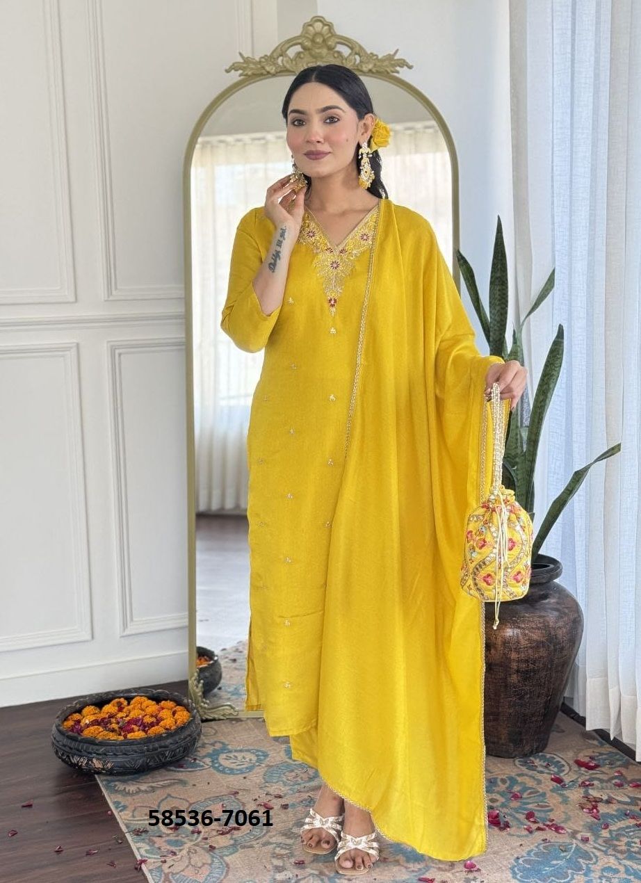 SERIES 7061-7063 - Catalog # 58536 (Set of 3 Readymade Salwar Suits) by Brand DESI MUSE SERIES 7061-7063 - Catalog # 58536 (Set of 3 Readymade Salwar Suits) by Brand DESI MUSE