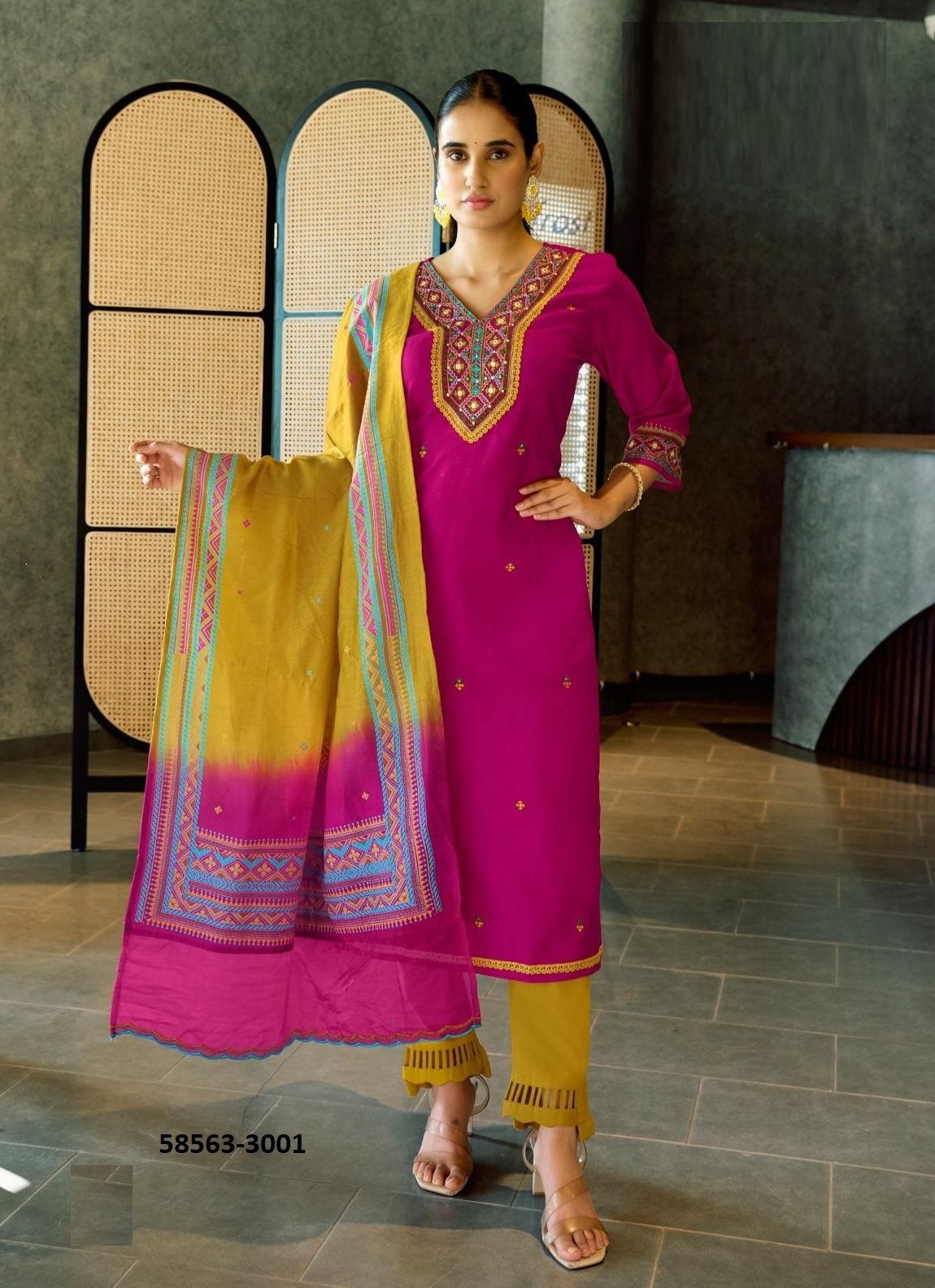 VARDAN - Catalog # 58563 (Set of 4 Readymade Salwar Suits) by Brand KADLEE FASHION VARDAN - Catalog # 58563 (Set of 4 Readymade Salwar Suits) by Brand KADLEE FASHION