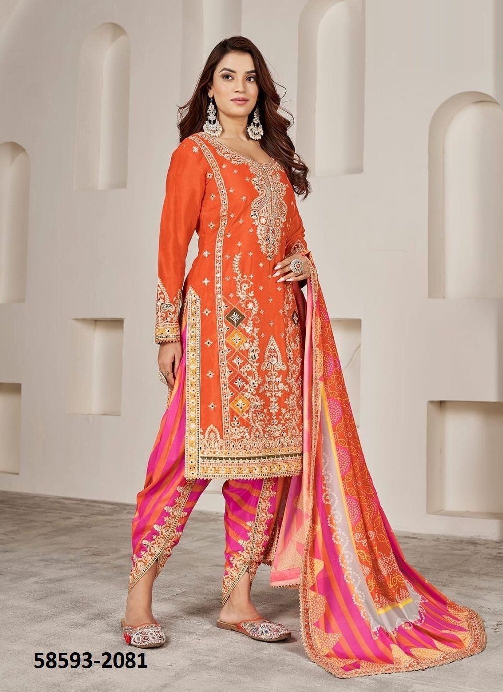 PHOOLZARI - Catalog # 58593 (Set of 4 Readymade Salwar Suits) by Brand GULZAR COUTURE PHOOLZARI - Catalog # 58593 (Set of 4 Readymade Salwar Suits) by Brand GULZAR COUTURE