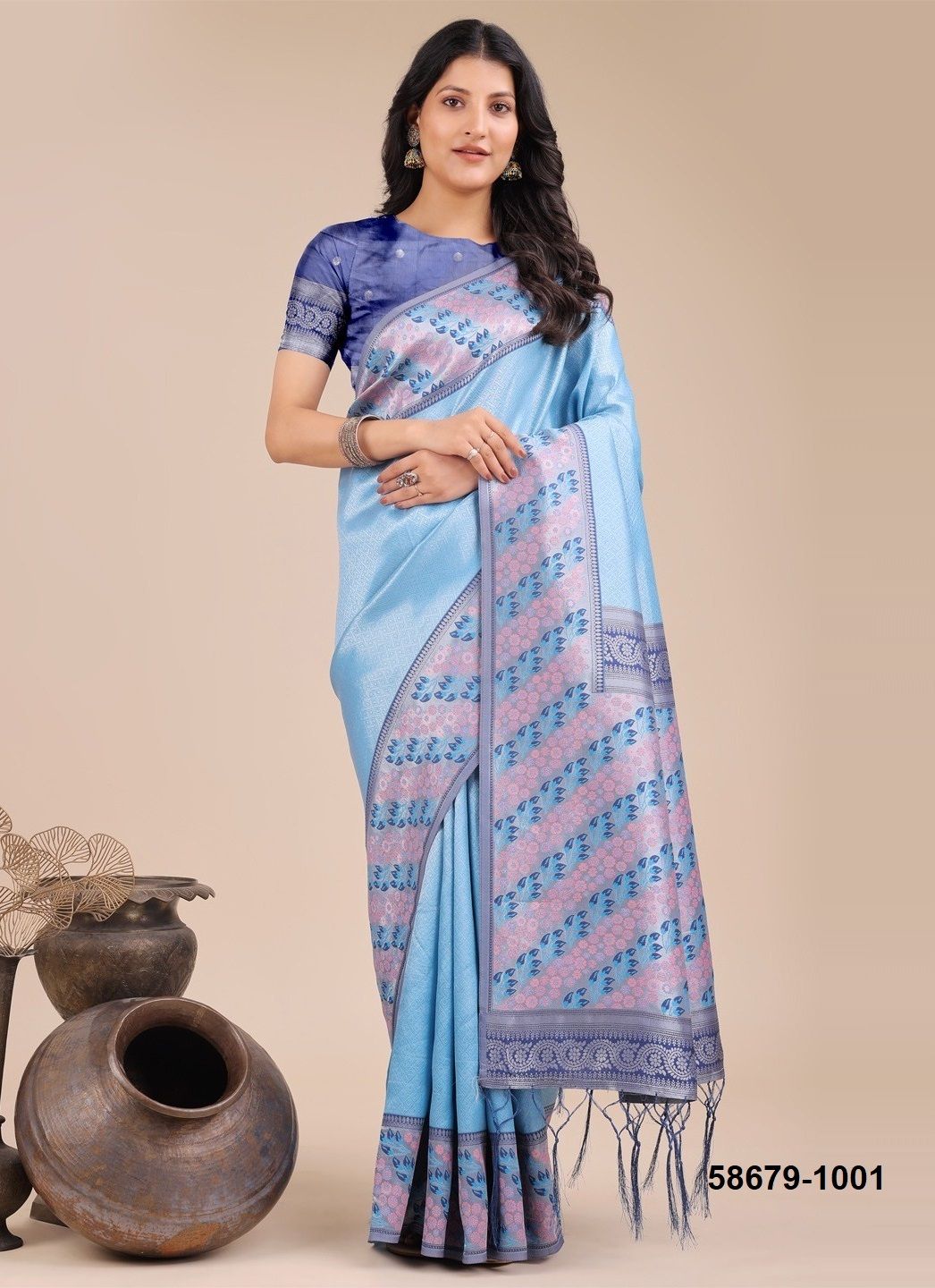 PLAZZO SILK 4 - Catalog # 58679 (Set of 6 Sarees) by Brand DESI MUSE PLAZZO SILK 4 - Catalog # 58679 (Set of 6 Sarees) by Brand DESI MUSE