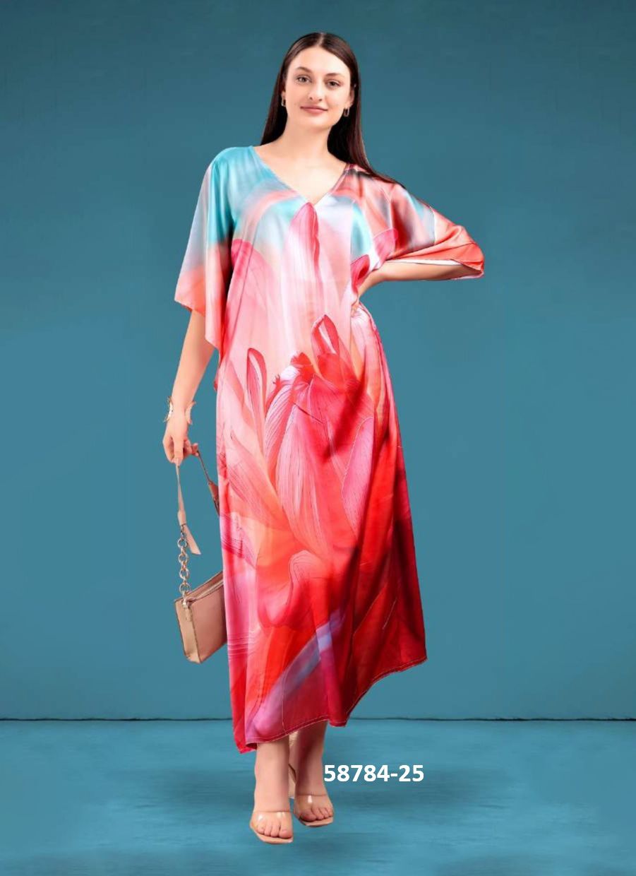 SATIN BREEZE KAFTAN 4 - Catalog # 58784 (Set of 8 Kaftans / Ponchos) by Brand DESI MUSE SATIN BREEZE KAFTAN 4 - Catalog # 58784 (Set of 8 Kaftans / Ponchos) by Brand DESI MUSE