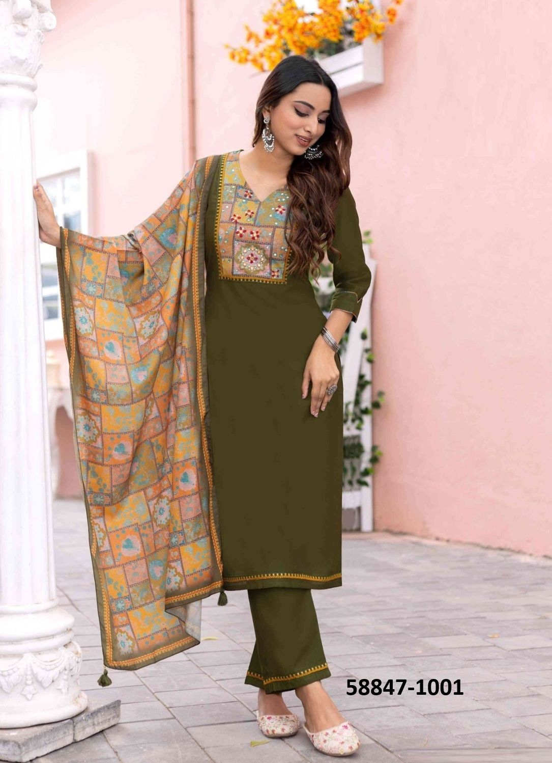 DAY LIGHT - Catalog # 58847 (Set of 5 Readymade Salwar Suits) by Brand MITTOO DAY LIGHT - Catalog # 58847 (Set of 5 Readymade Salwar Suits) by Brand MITTOO