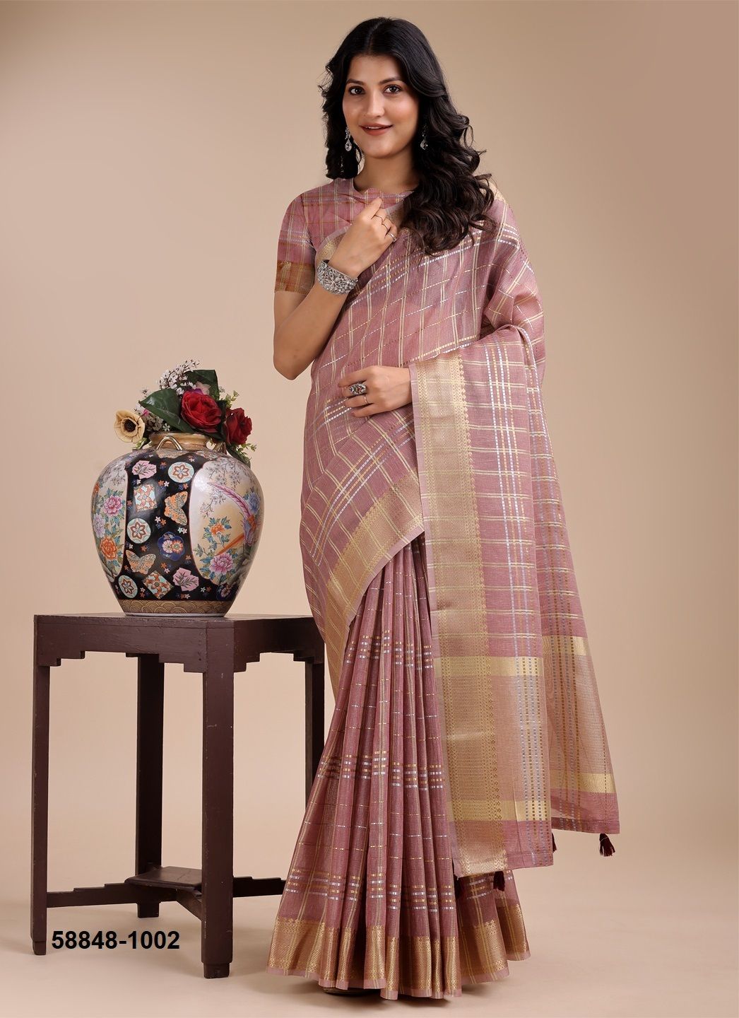 MIAMI - Catalog # 58848 (Set of 5 Sarees) by Brand DESI MUSE