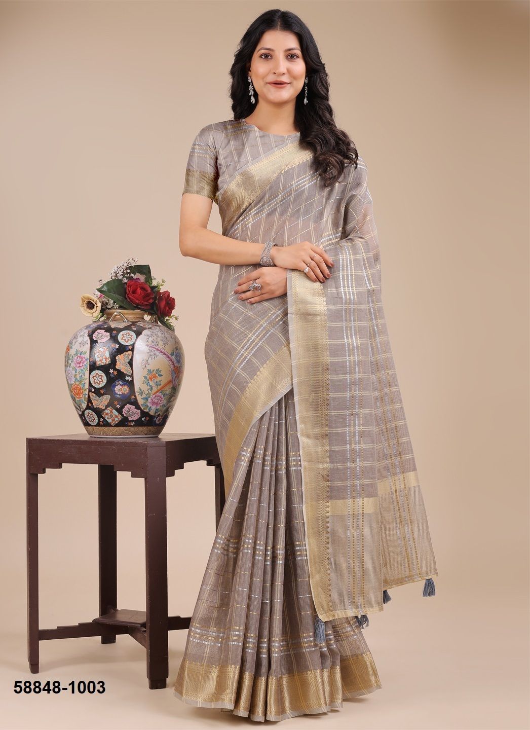MIAMI - Catalog # 58848 (Set of 5 Sarees) by Brand DESI MUSE