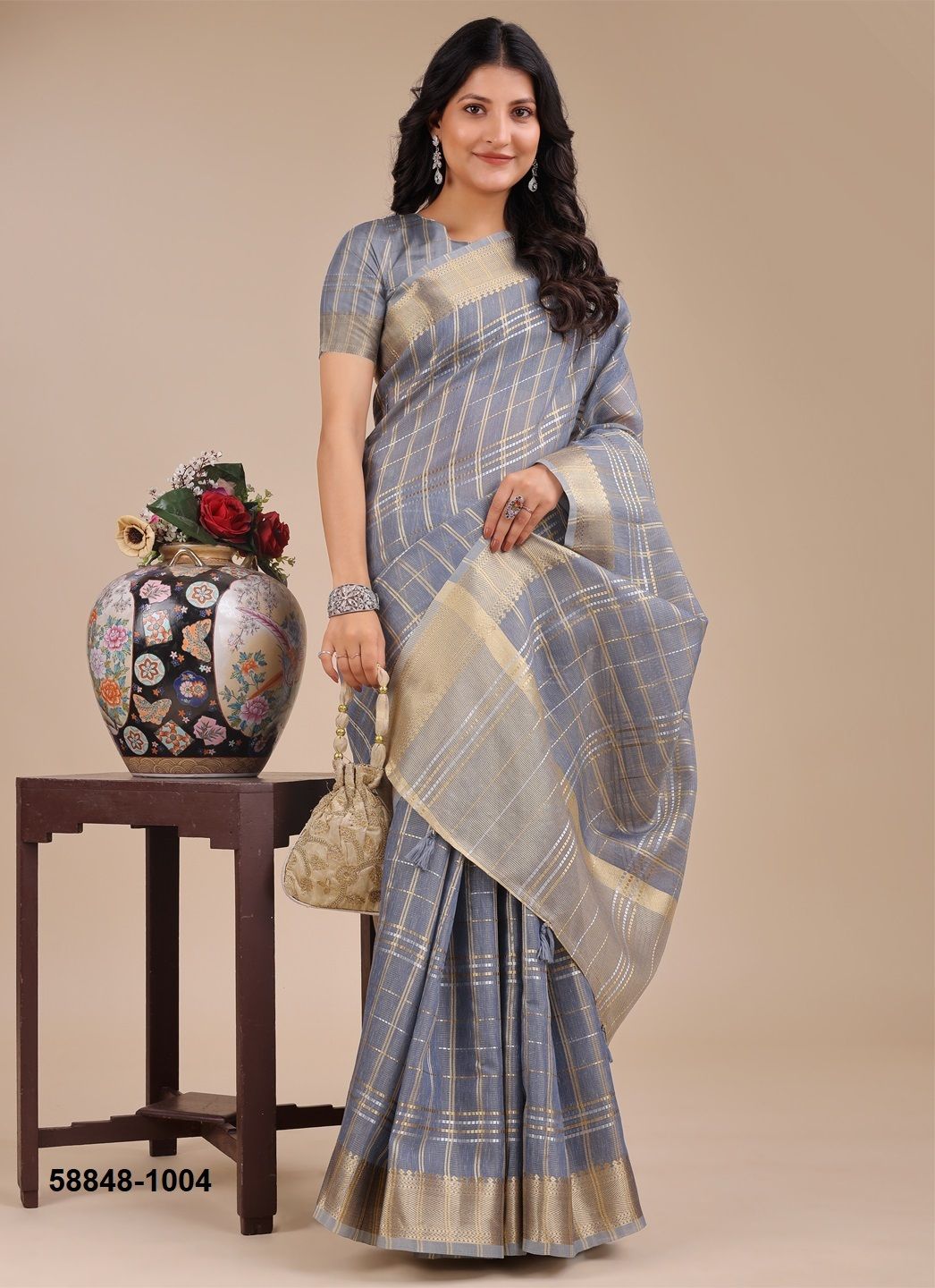 MIAMI - Catalog # 58848 (Set of 5 Sarees) by Brand DESI MUSE