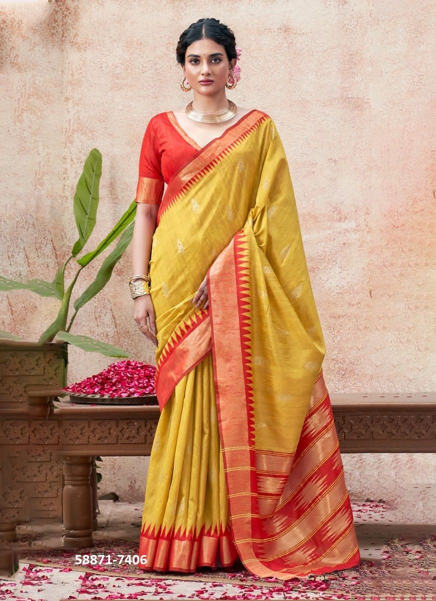 BHAGALPURI SILK - Catalog # 58871 (Set of 6 Sarees) by Brand KIRA FASHIONS