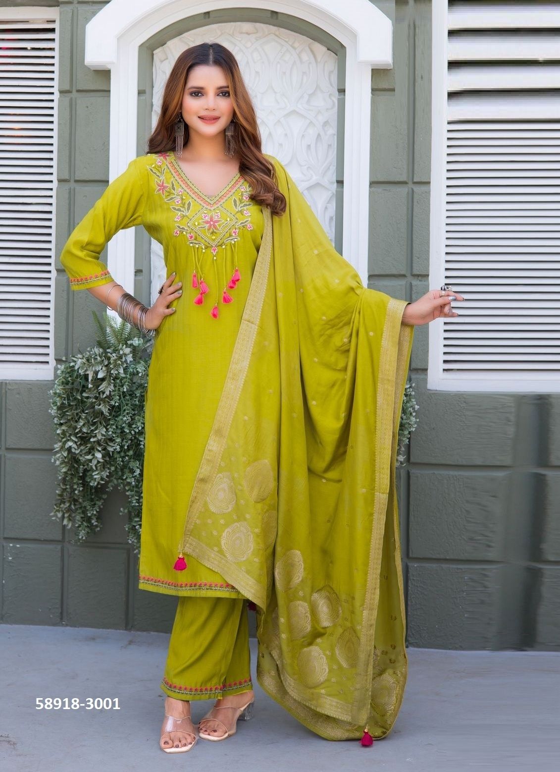 MANSA - Catalog # 58918 (Set of 6 Readymade Salwar Suits) by Brand MITTOO MANSA - Catalog # 58918 (Set of 6 Readymade Salwar Suits) by Brand MITTOO