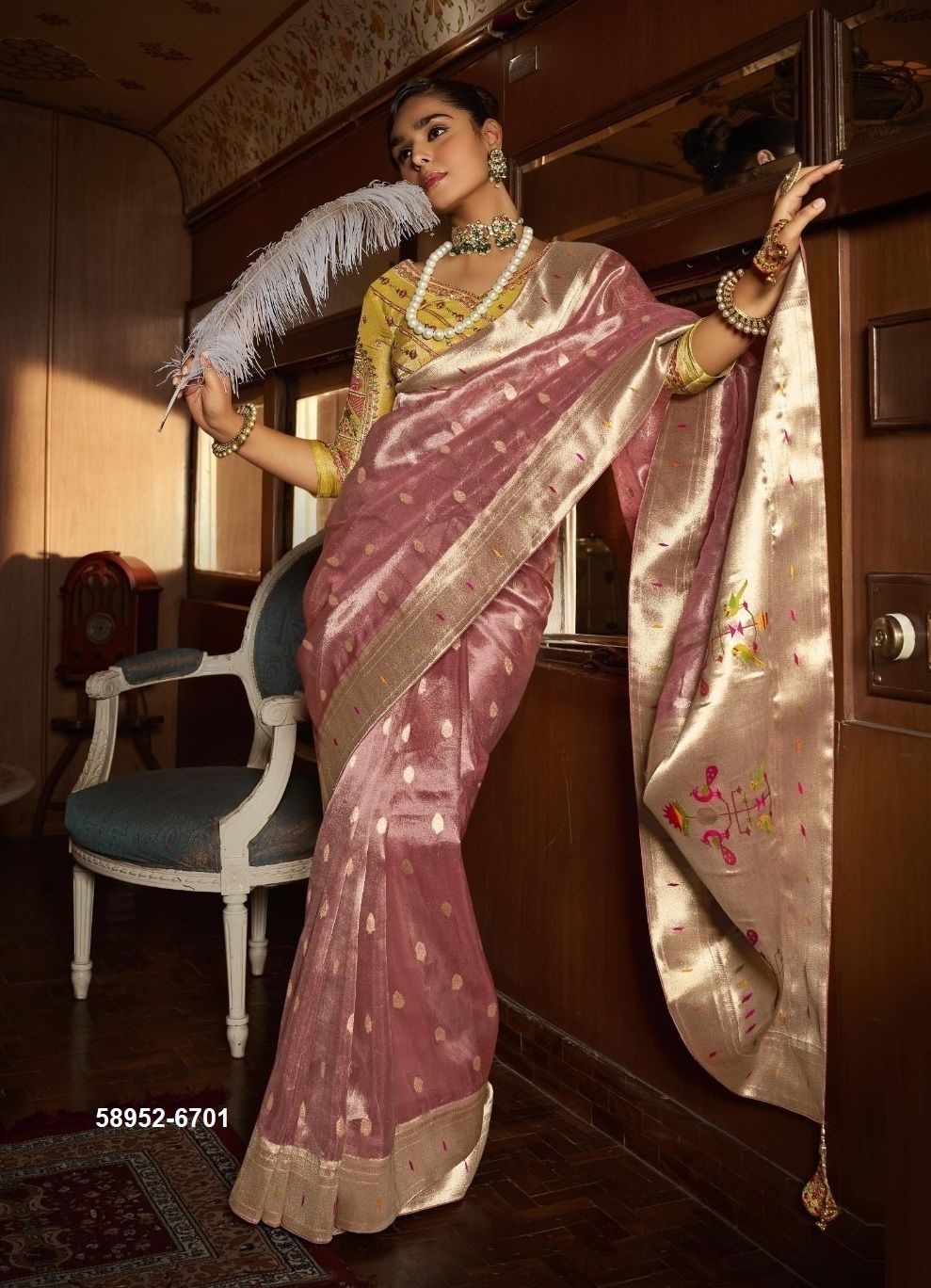 KOSKI - Catalog # 58952 (Set of 6 Sarees) by Brand KIRA FASHIONS KOSKI - Catalog # 58952 (Set of 6 Sarees) by Brand KIRA FASHIONS
