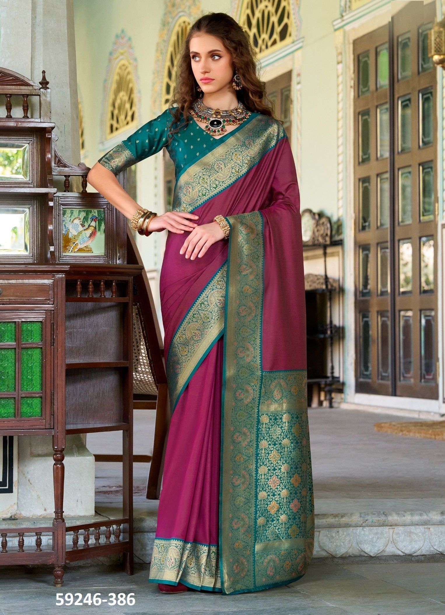CHANDAN SILK - Catalog # 59246 (Set of 8 Sarees) by Brand SERENGETI CHANDAN SILK - Catalog # 59246 (Set of 8 Sarees) by Brand SERENGETI