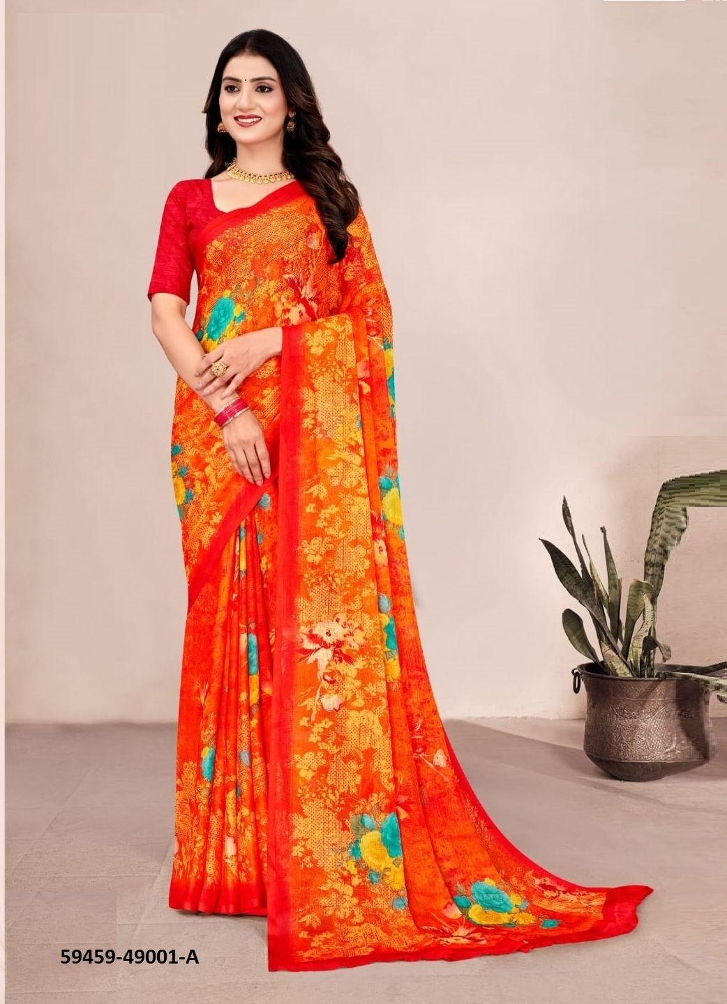 STAR CHIFFON 201 - Catalog # 59459 (Set of 12 Sarees) by Brand RUCHI SAREES STAR CHIFFON 201 - Catalog # 59459 (Set of 12 Sarees) by Brand RUCHI SAREES