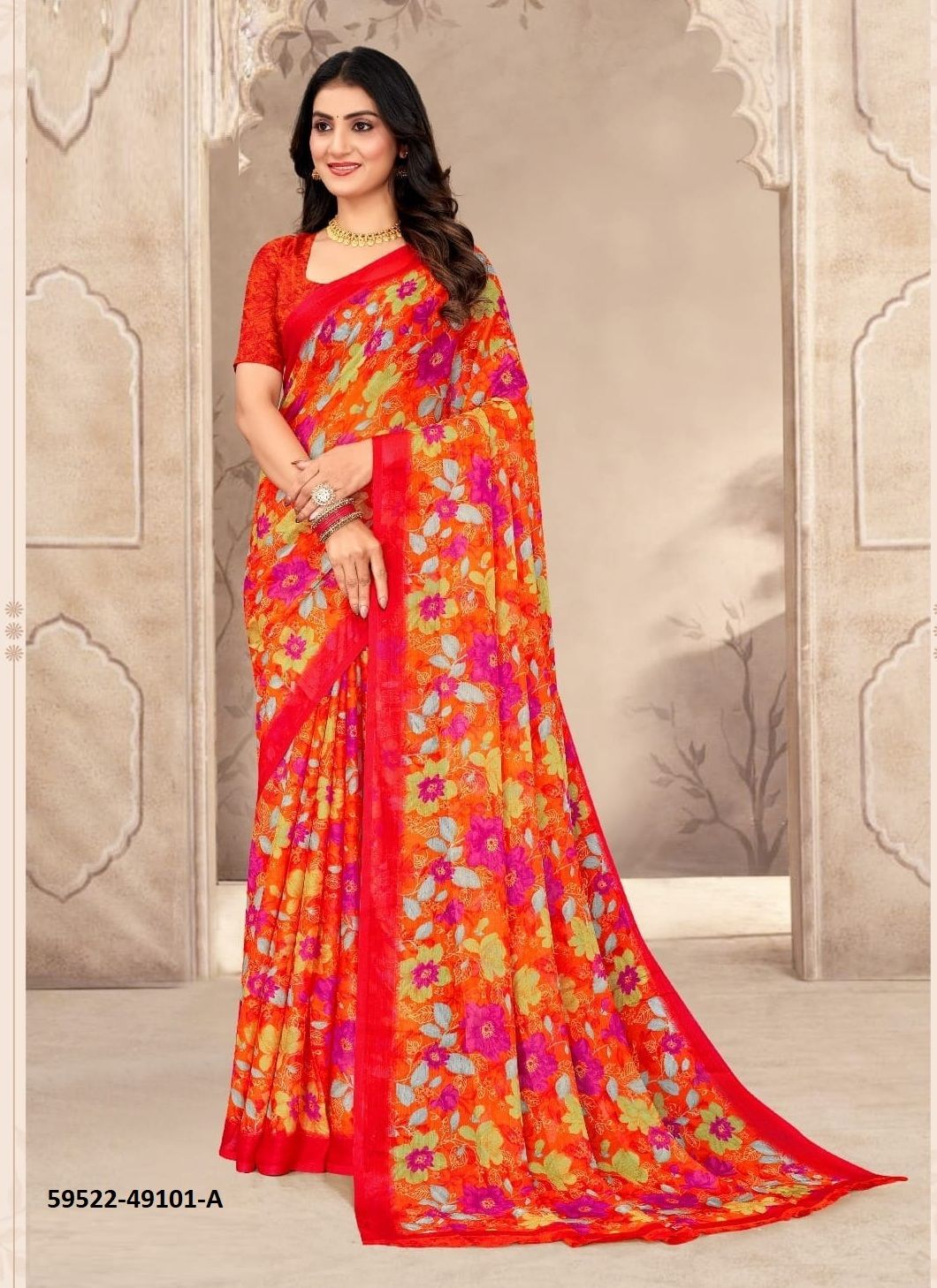 STAR CHIFFON 202 - Catalog # 59522 (Set of 12 Sarees) by Brand RUCHI SAREES STAR CHIFFON 202 - Catalog # 59522 (Set of 12 Sarees) by Brand RUCHI SAREES