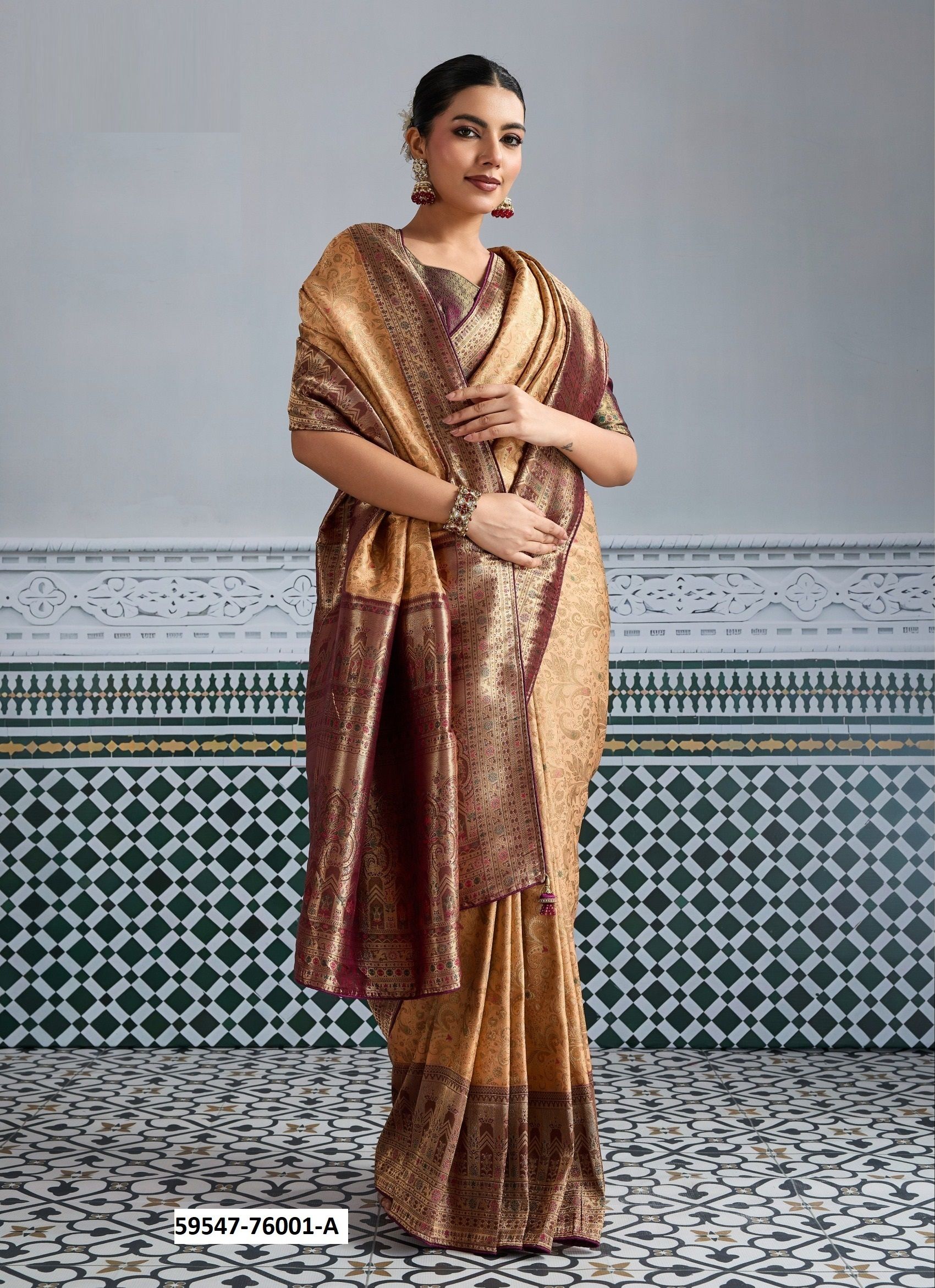 RAJVALLI GOLD - Catalog # 59547 (Set of 4 Sarees) by Brand S-ETHNIC LIFESTYLE RAJVALLI GOLD - Catalog # 59547 (Set of 4 Sarees) by Brand S-ETHNIC LIFESTYLE