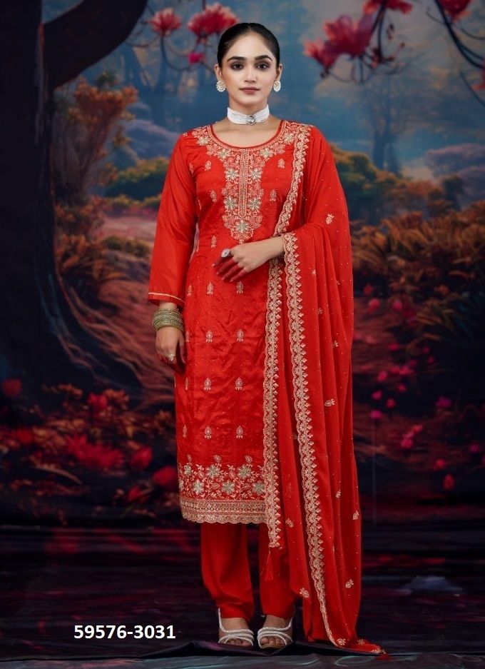 KIMAYA - Catalog # 59576 (Set of 4 Semi-Stitched / Un-Stitched Suits) by Brand FOUR DOTS KIMAYA - Catalog # 59576 (Set of 4 Semi-Stitched / Un-Stitched Suits) by Brand FOUR DOTS