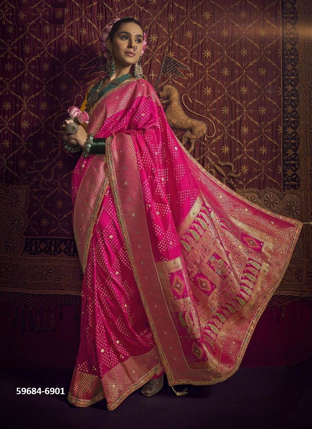 KIMAYRA - Catalog # 59684 (Set of 6 Sarees) by Brand KIRA FASHIONS KIMAYRA - Catalog # 59684 (Set of 6 Sarees) by Brand KIRA FASHIONS