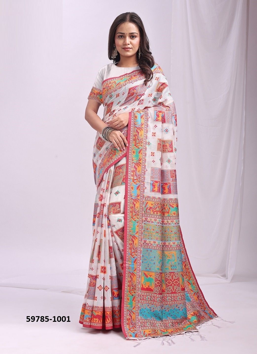 VASTRALOOM - Catalog # 59785 (Set of 6 Sarees) by Brand AABHARAN VASTRALOOM - Catalog # 59785 (Set of 6 Sarees) by Brand AABHARAN
