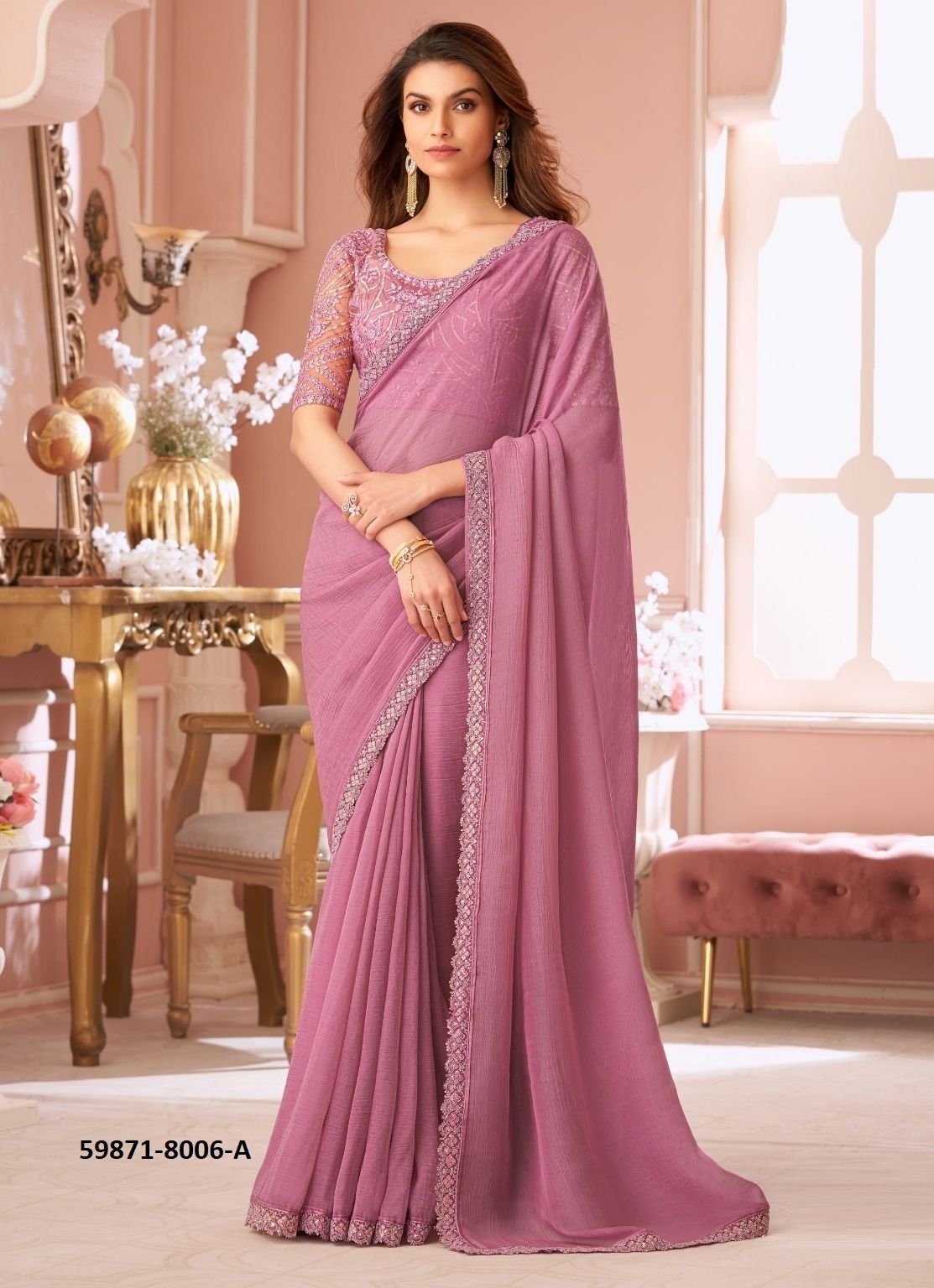 SALSA STYLE 8006 - Catalog # 59871 (Set of 6 Sarees) by Brand THE FASHION HUB SALSA STYLE 8006 - Catalog # 59871 (Set of 6 Sarees) by Brand THE FASHION HUB