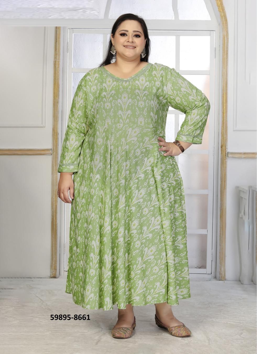PLUS SIZE COLOR 2 - Catalog # 59895 (Set of 4 Readymade Women's Kurtis / Tops) by Brand MEHERIYA PLUS SIZE COLOR 2 - Catalog # 59895 (Set of 4 Readymade Women's Kurtis / Tops) by Brand MEHERIYA