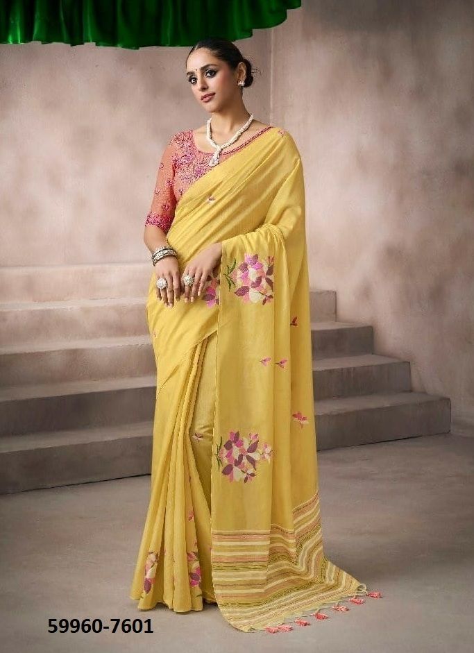 KORA SILK - Catalog # 59960 (Set of 6 Sarees) by Brand KIRA FASHIONS KORA SILK - Catalog # 59960 (Set of 6 Sarees) by Brand KIRA FASHIONS
