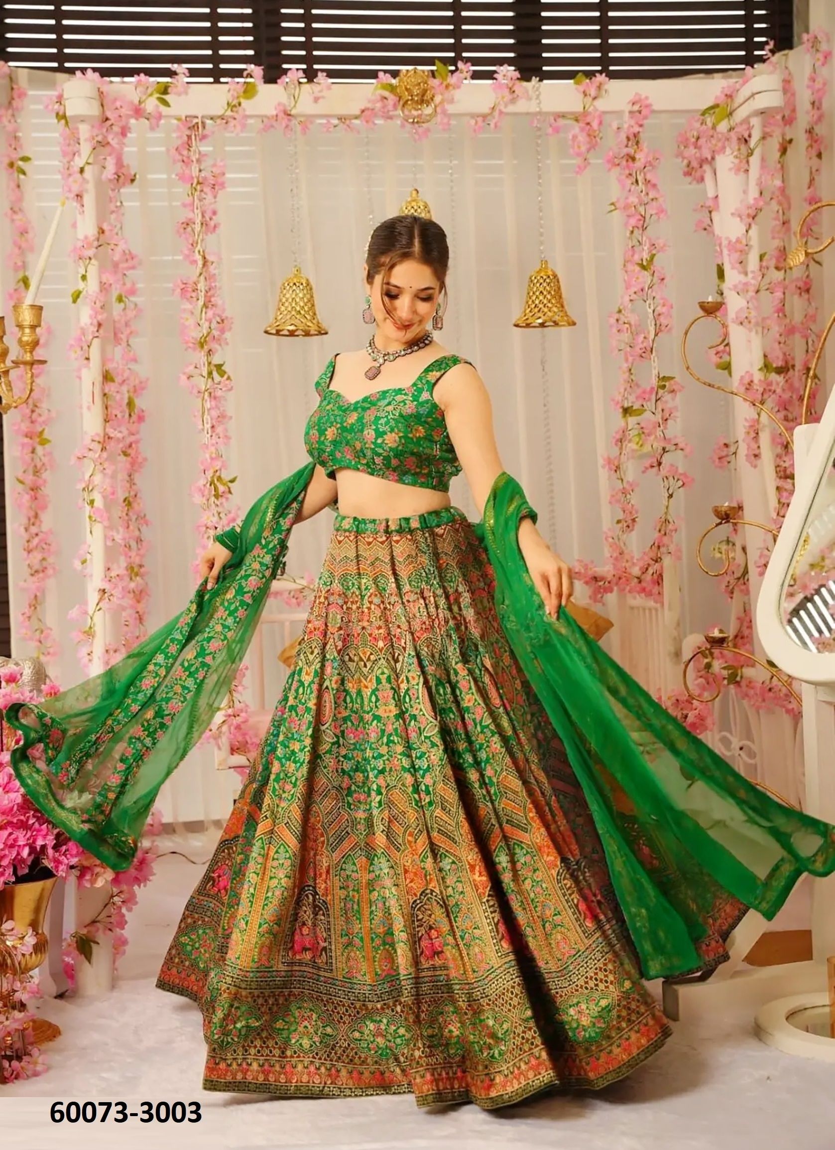VALLARI 3 - Catalog # 60073 (Set of 5 Readymade Lehengas) by Brand SERENGETI