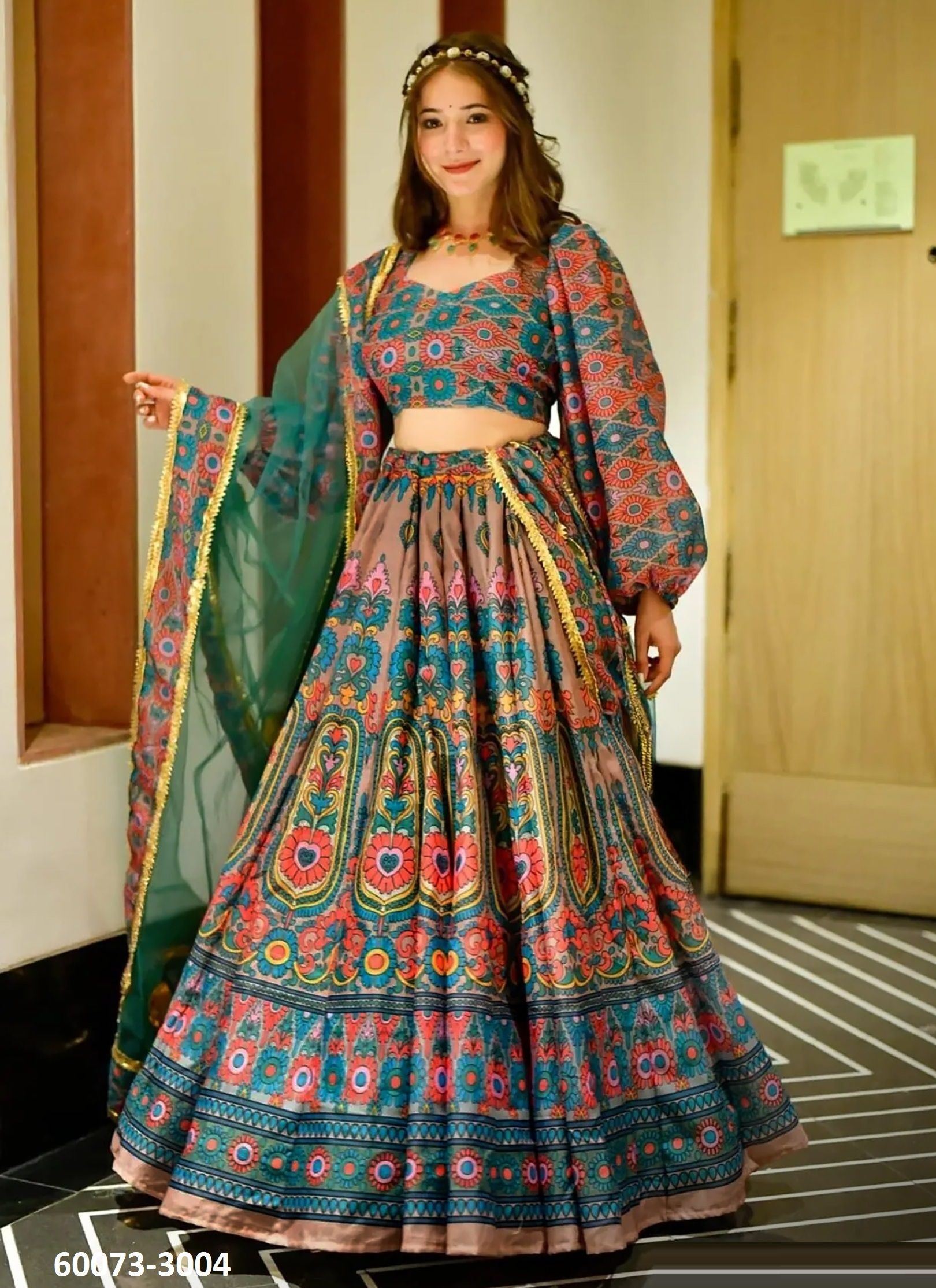 VALLARI 3 - Catalog # 60073 (Set of 5 Readymade Lehengas) by Brand SERENGETI