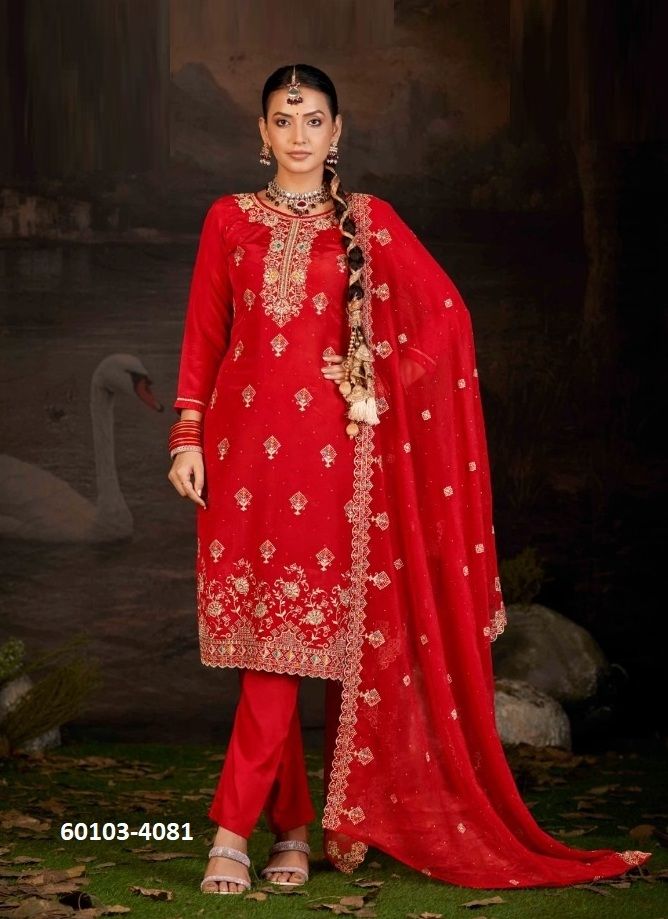 ISHITA - Catalog # 60103 (Set of 4 Semi-Stitched / Un-Stitched Suits) by Brand FOUR DOTS ISHITA - Catalog # 60103 (Set of 4 Semi-Stitched / Un-Stitched Suits) by Brand FOUR DOTS