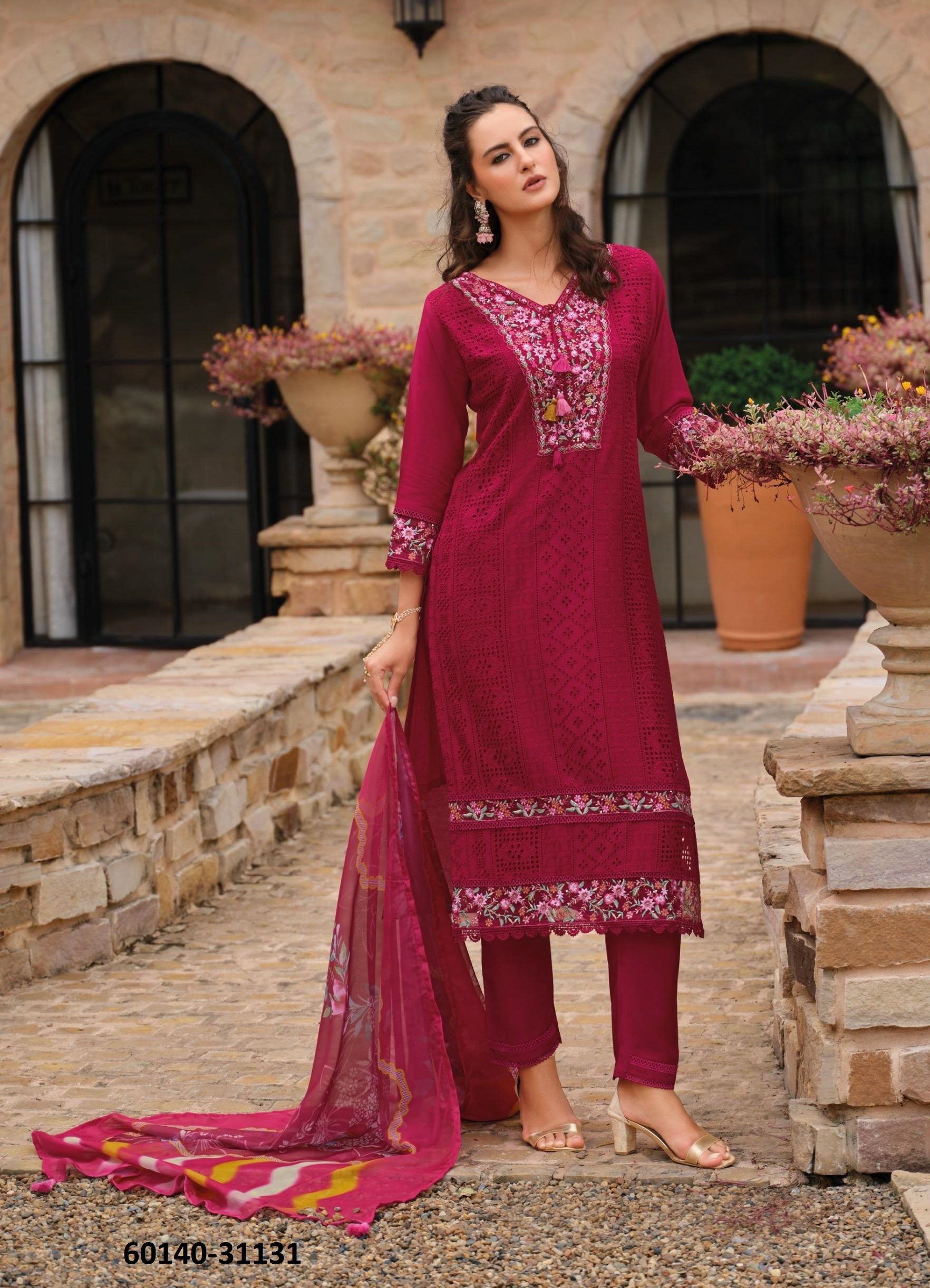 IZHAAR - Catalog # 60140 (Set of 6 Readymade Salwar Suits) by Brand LADY LEELA IZHAAR - Catalog # 60140 (Set of 6 Readymade Salwar Suits) by Brand LADY LEELA