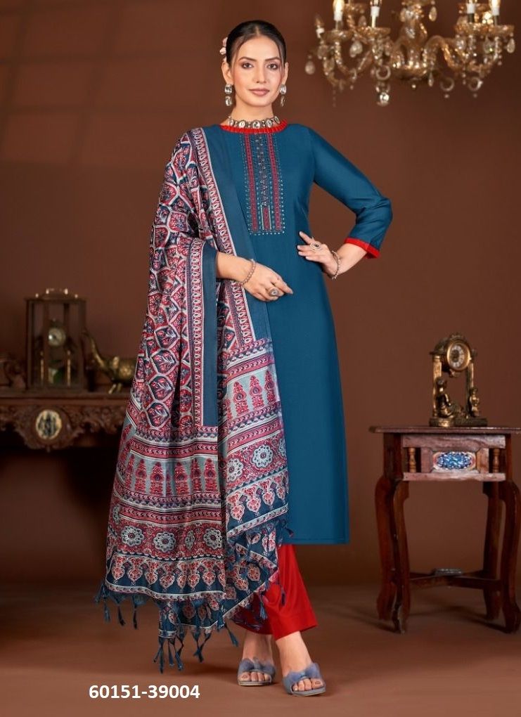 EVANKA 13 - Catalog # 60151 (Set of 12 Readymade Salwar Suits) by Brand JAGRAASA