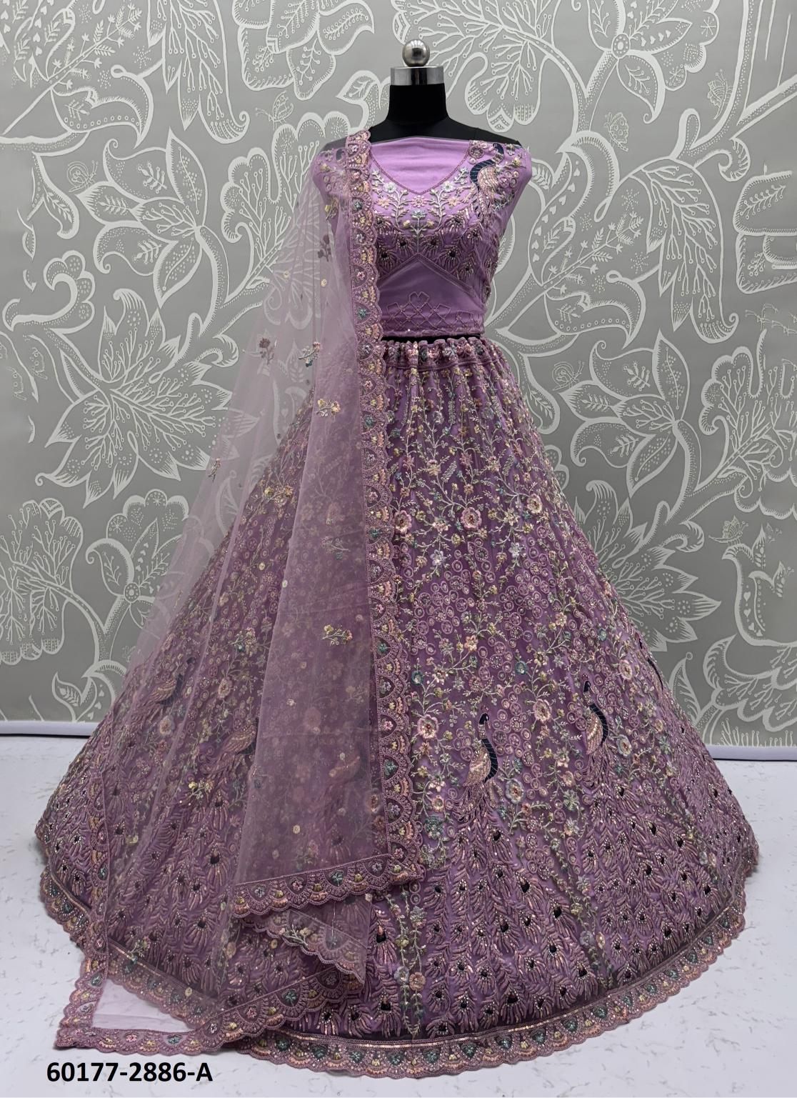 SERIES 2886 - Catalog # 60177 (Set of 22 Semi-Stitched Lehengas) by Brand JAGRAASA SERIES 2886 - Catalog # 60177 (Set of 22 Semi-Stitched Lehengas) by Brand JAGRAASA