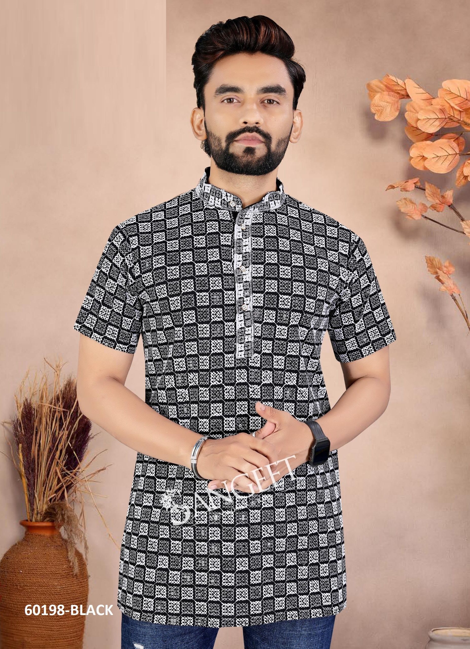 ZEBRA - Catalog # 60198 (Set of 2 Men's Ethnic Wear) by Brand SANGEET ZEBRA - Catalog # 60198 (Set of 2 Men's Ethnic Wear) by Brand SANGEET