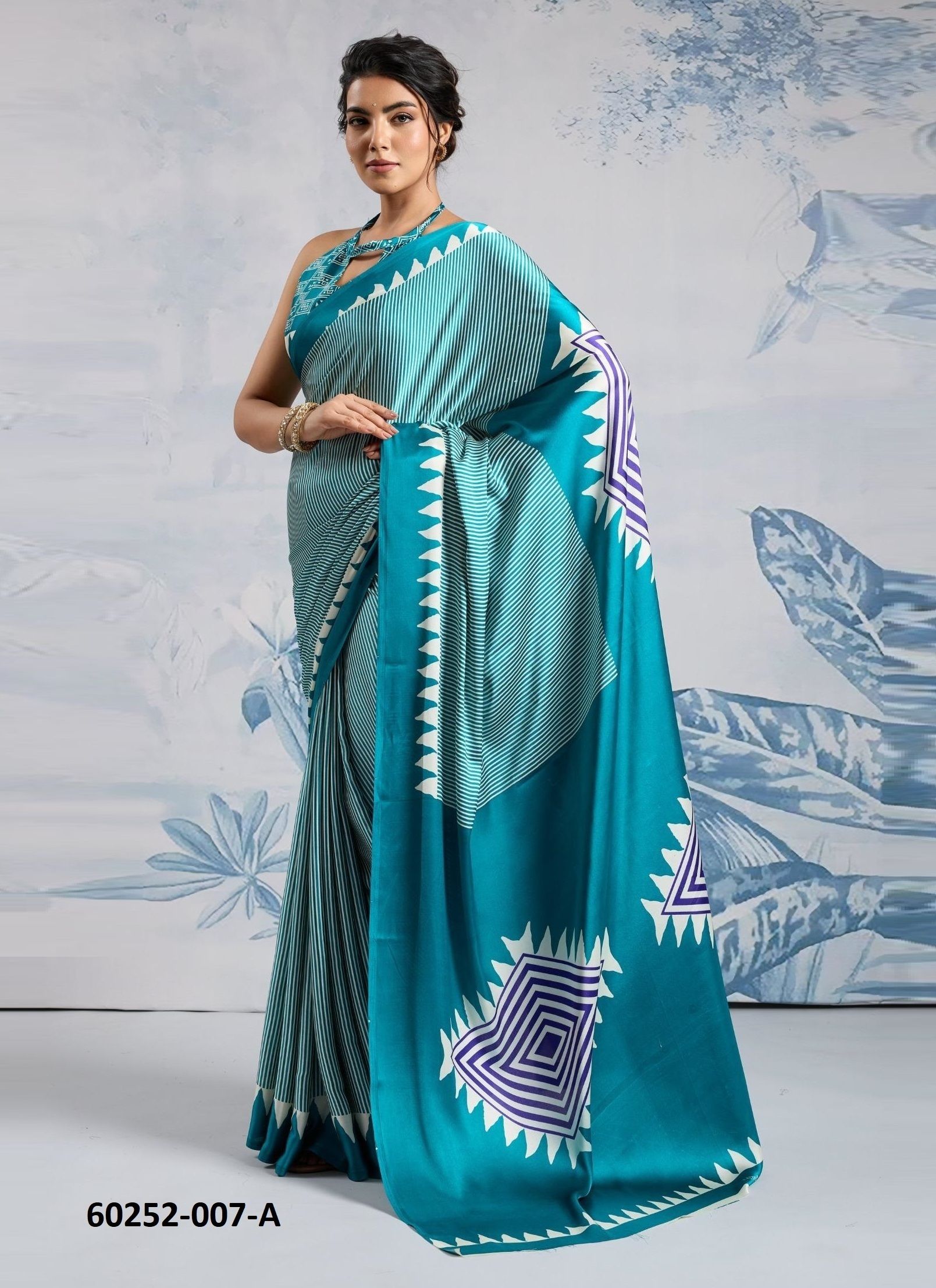 PURE AJRAKH PRINT 7 - Catalog # 60252 (Set of 6 Sarees) MADE IN INDIA BY RAJTEX FABRICS PURE AJRAKH PRINT 7 - Catalog # 60252 (Set of 6 Sarees) MADE IN INDIA BY RAJTEX FABRICS