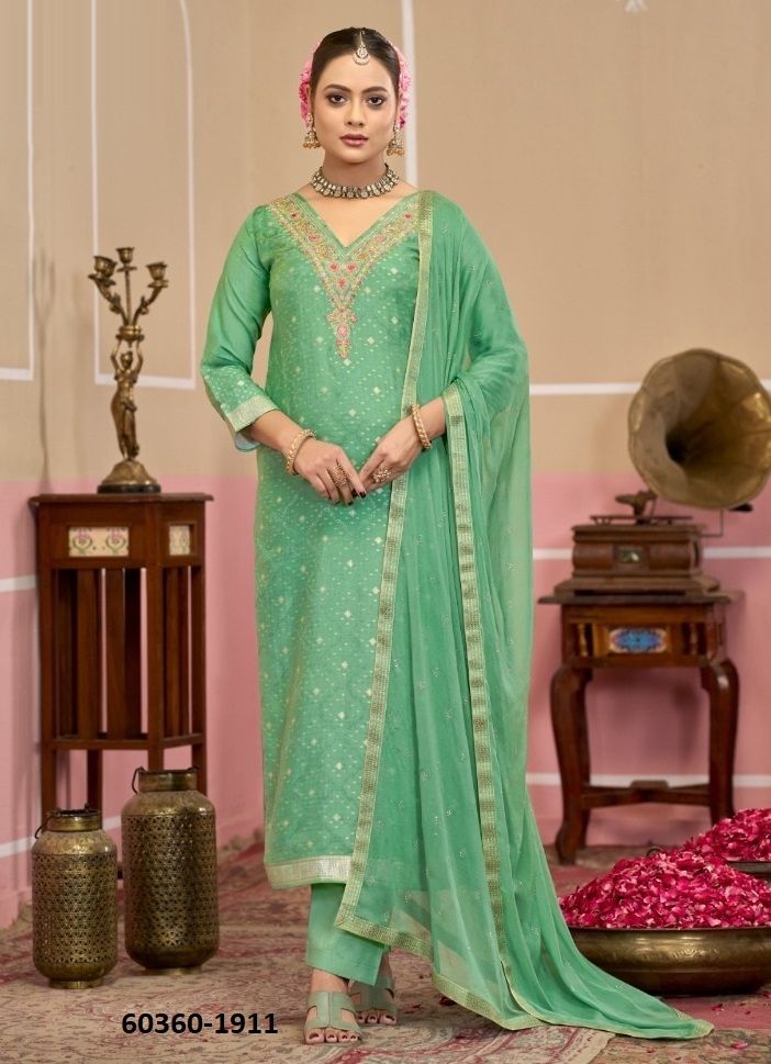 MILLIE - Catalog # 60360 (Set of 4 Semi-Stitched / Un-Stitched Suits) MADE IN INDIA BY FOUR DOTS MILLIE - Catalog # 60360 (Set of 4 Semi-Stitched / Un-Stitched Suits) MADE IN INDIA BY FOUR DOTS